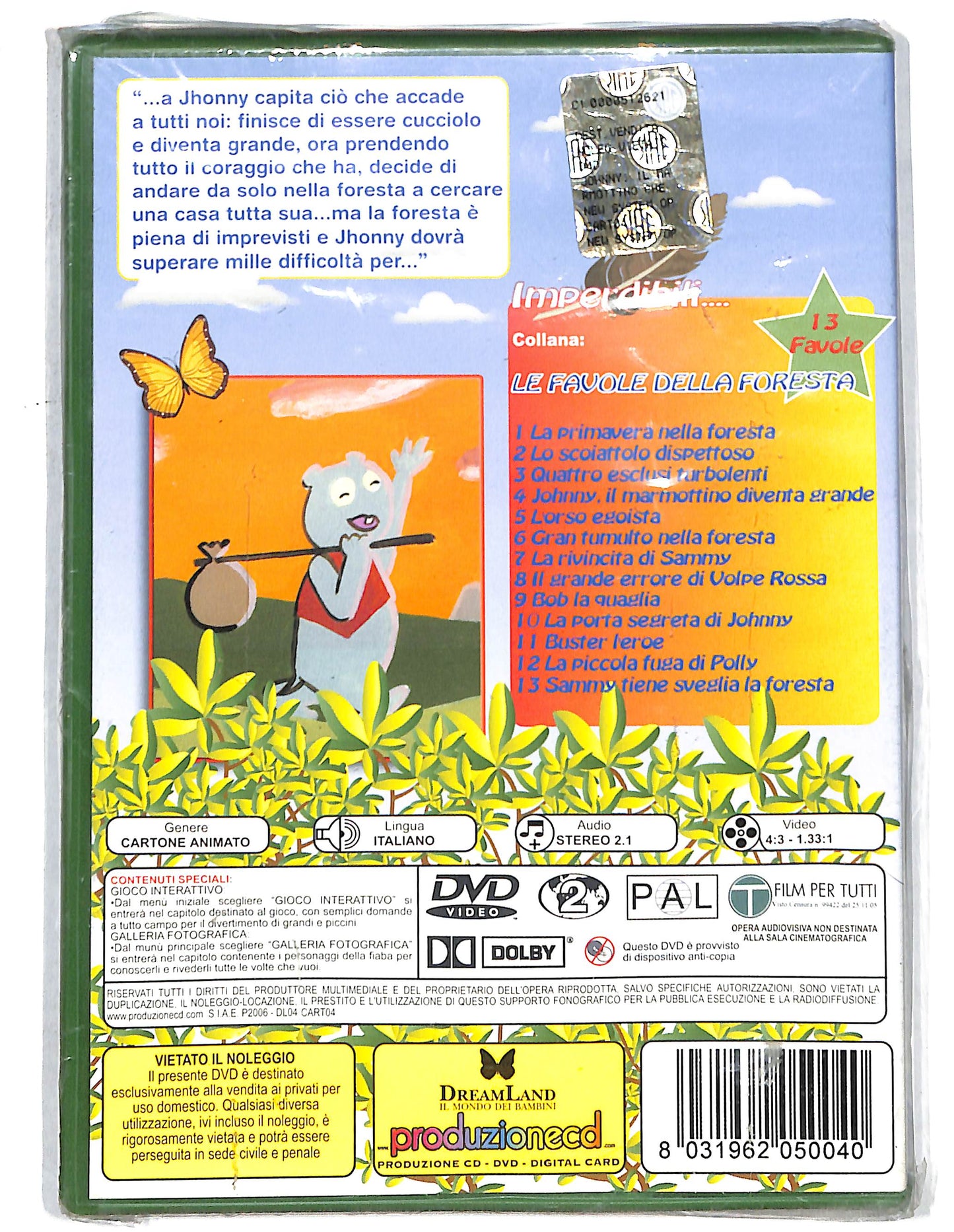 EBOND Le Favole della Foresta - Johnny il Marmottino Diventa Grande DVD D735937