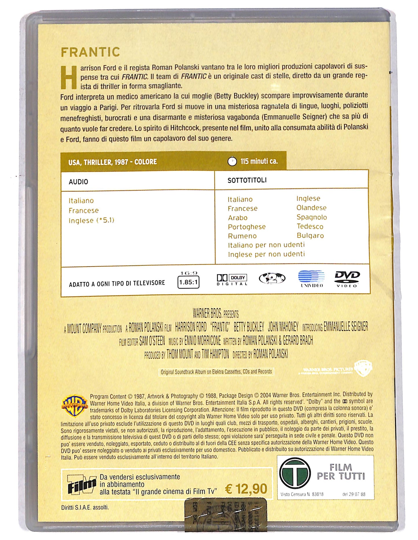 EBOND Frantic  EDITORIALE DVD D735953