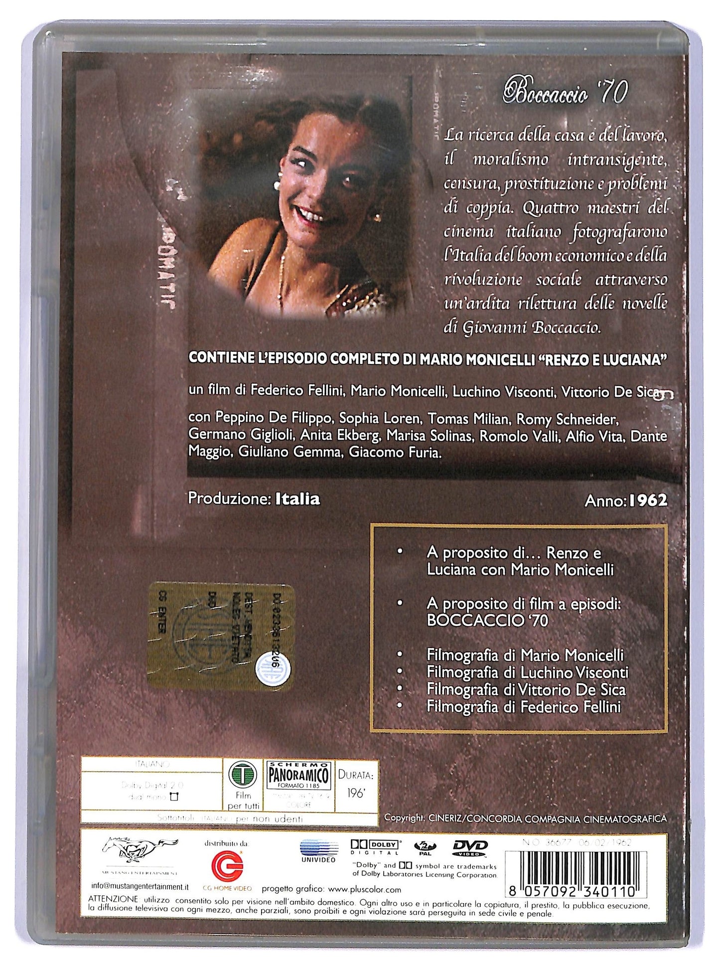 EBOND Boccaccio '70 Slipcase DVD SLIM D736752