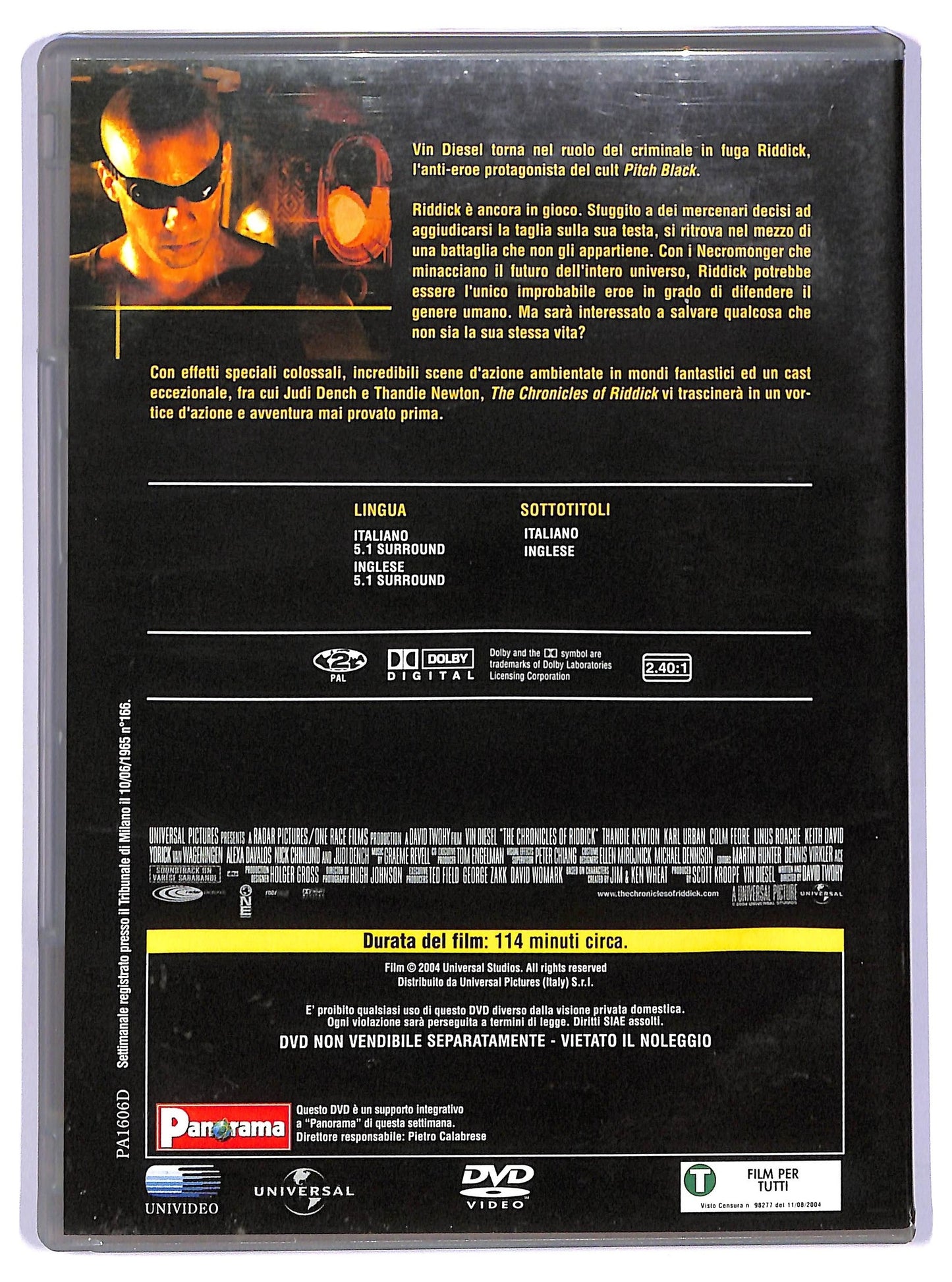 EBOND Riddick EDITORIALE DVD D736903