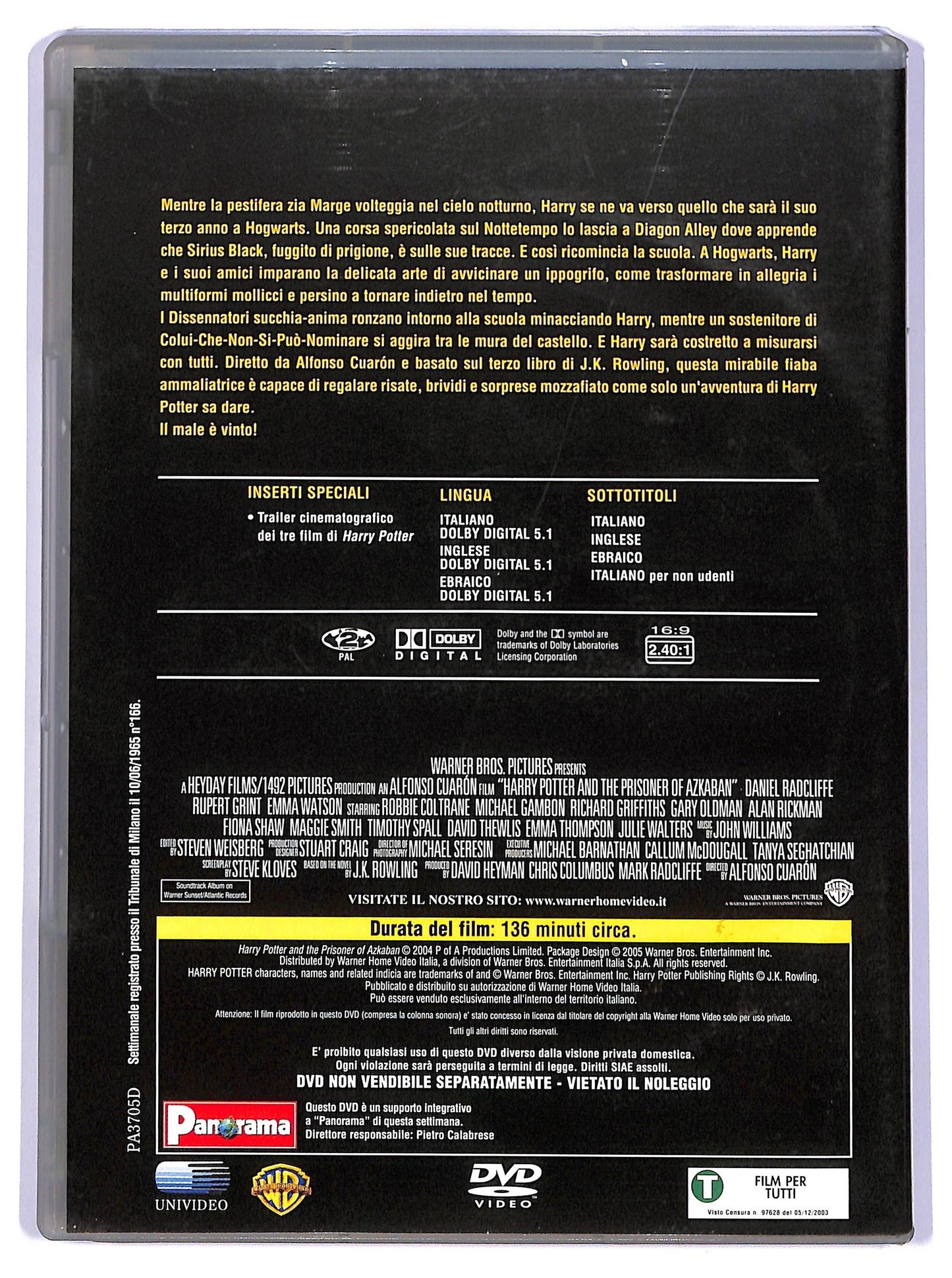 EBOND Harry Potter e il prigioniero di Azkaban  EDITORIALE  DVD D736908