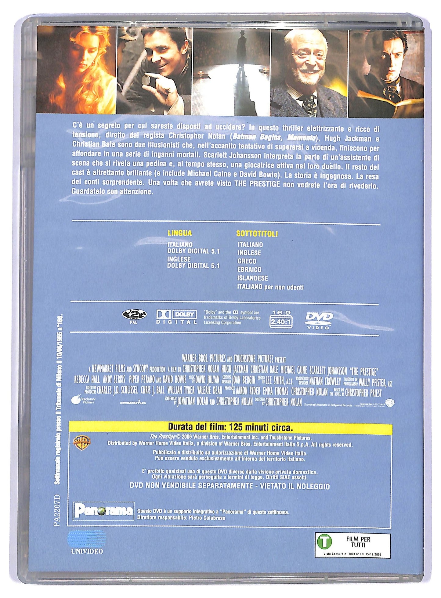 EBOND The Prestige  DVD EDITORIALE D736911