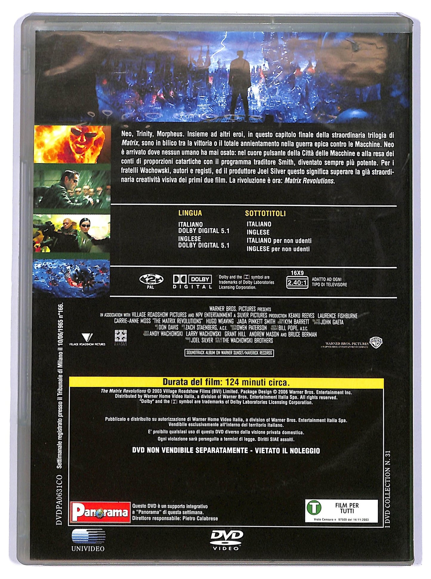 EBOND Matrix Revolutions EDITORIALE DVD D736917