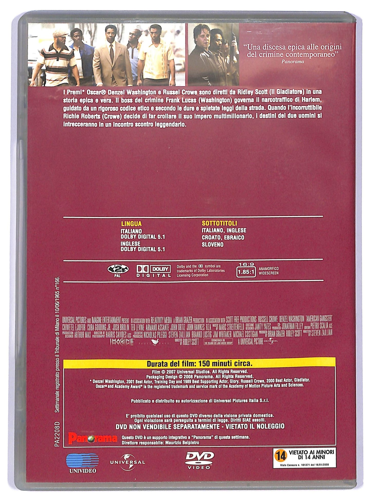 EBOND American Gangster  EDITORIALE DVD D737001
