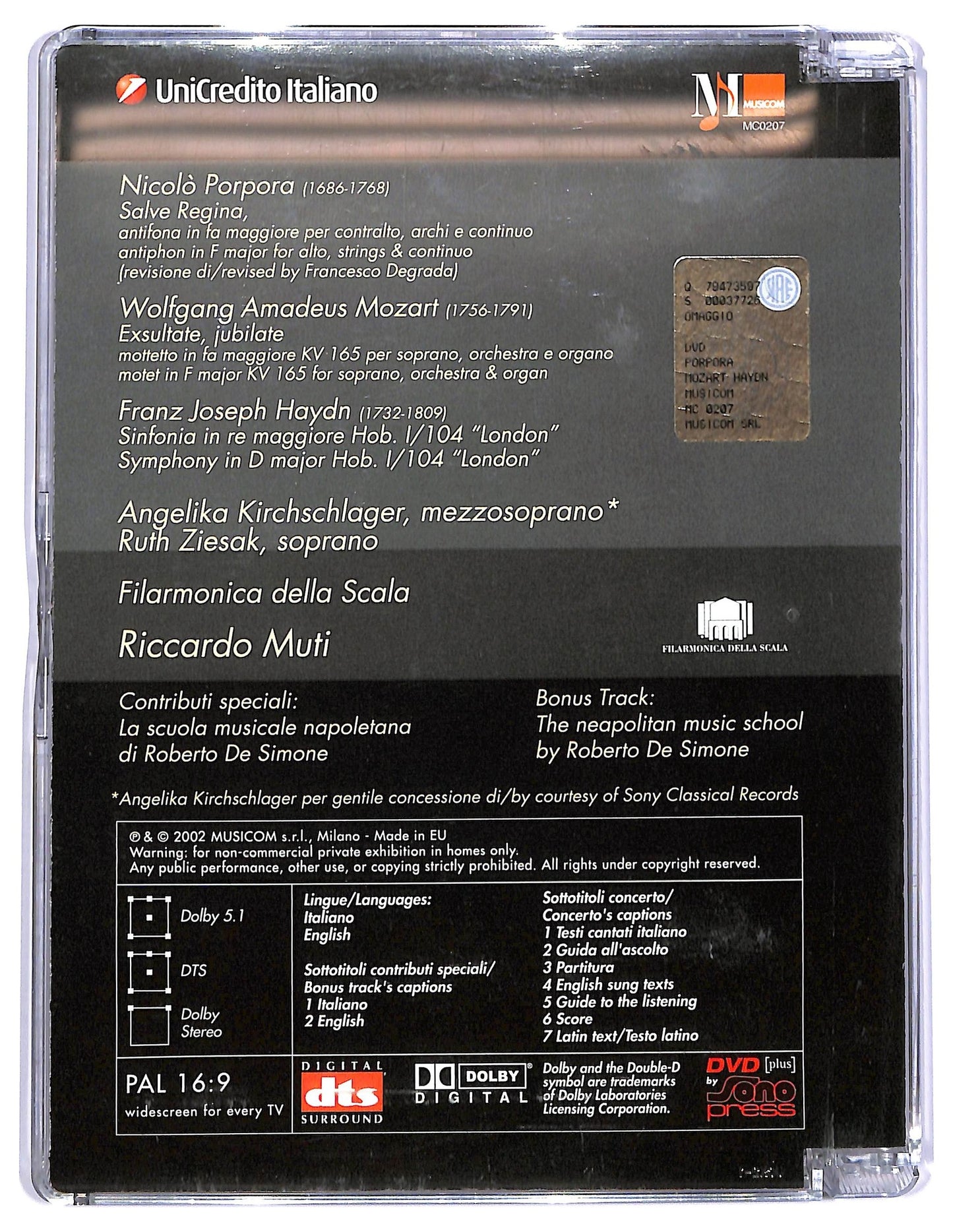 EBOND Porpora Mozart Haydn  SJB EDITORIALE DVD D737928
