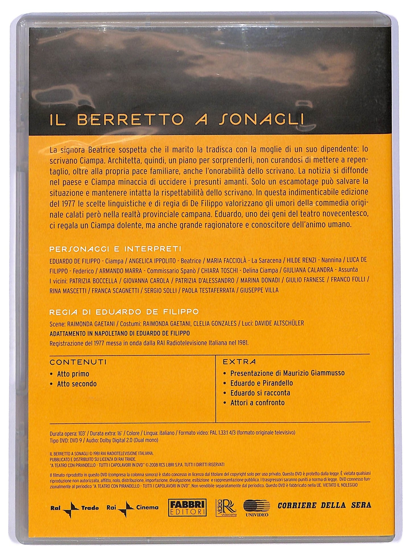 EBOND Il berretto a sonagli volume 2  EDITORIALE DVD D737945