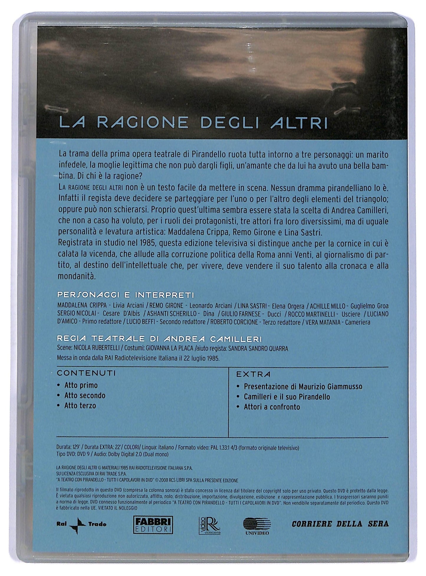 EBOND La ragione degli altri - a teatro con pirandello n 11 EDITORIALE DVD D737953