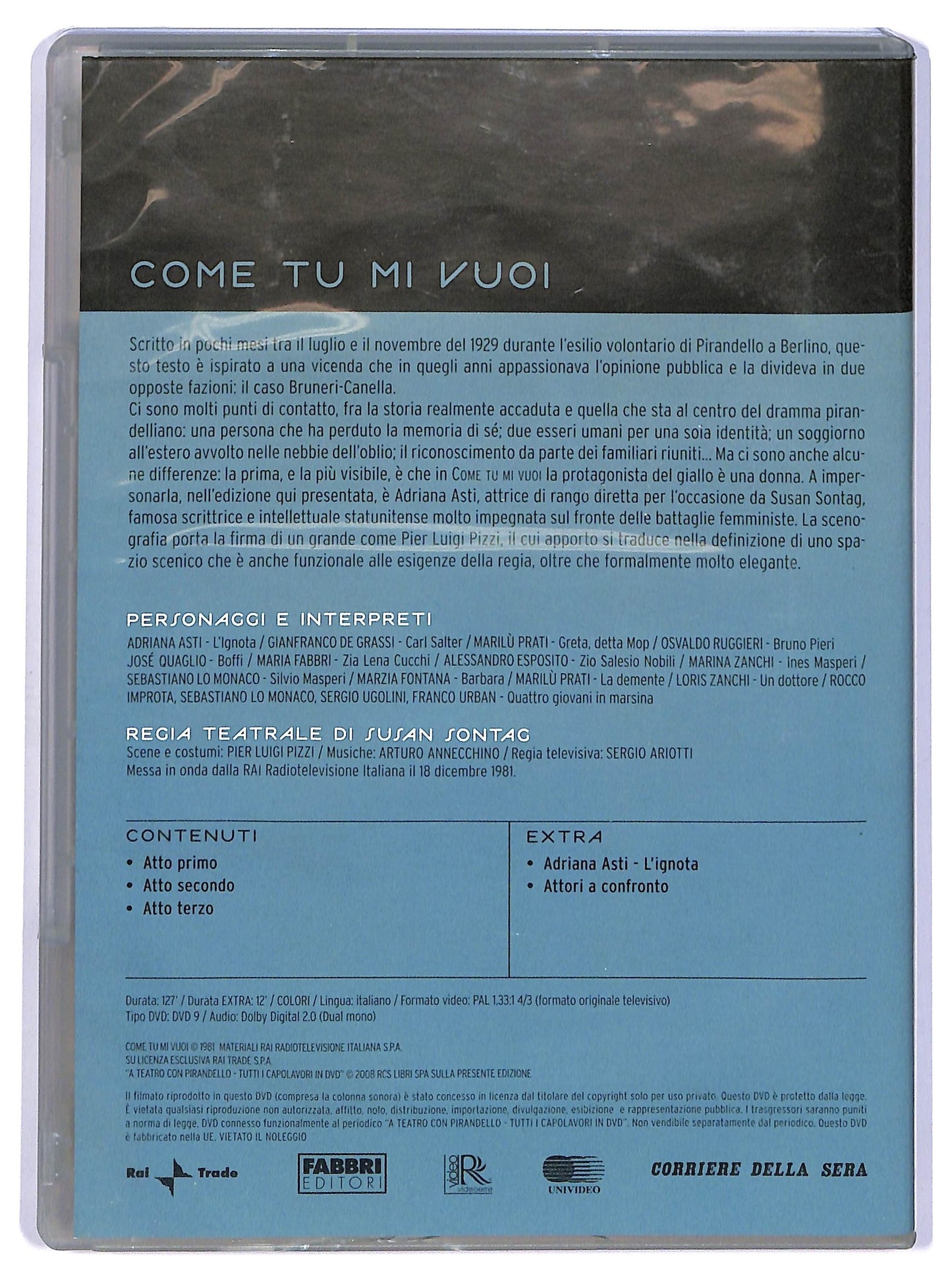 EBOND A teatro con Pirandello - Come tu mi vuoi N°16 EDITORIALE DVD D737963