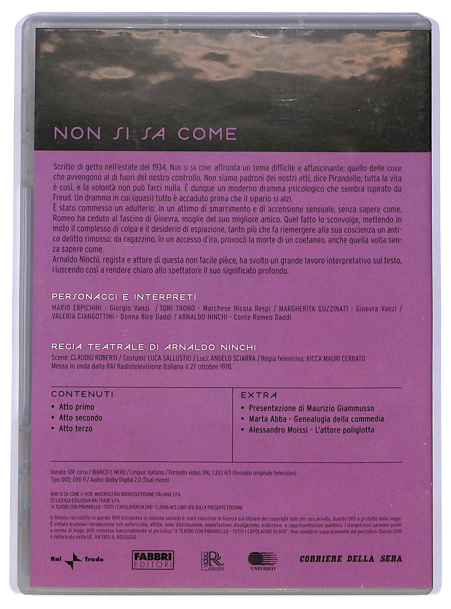EBOND A Teatro Con Pirandello - Non si sa come N°23 EDITORIALE DVD D738005