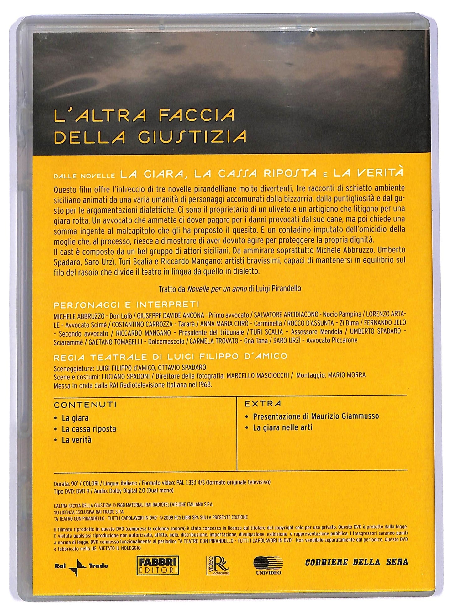 EBOND L'altra faccia della giustizia - A teatro con Pirandello EDITORIALE DVD D738020