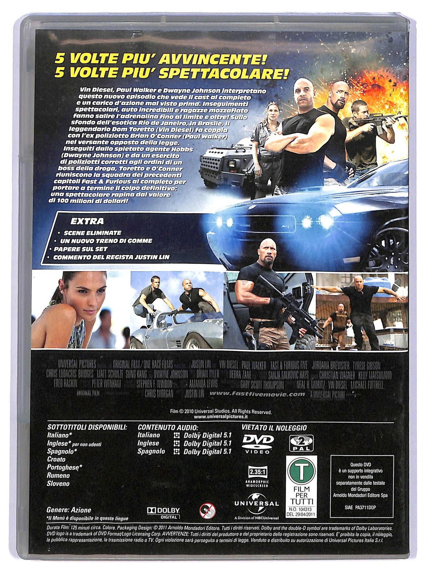 EBOND Fast & Furious 5 Con Vin Diesel DVD Editoriale D738057