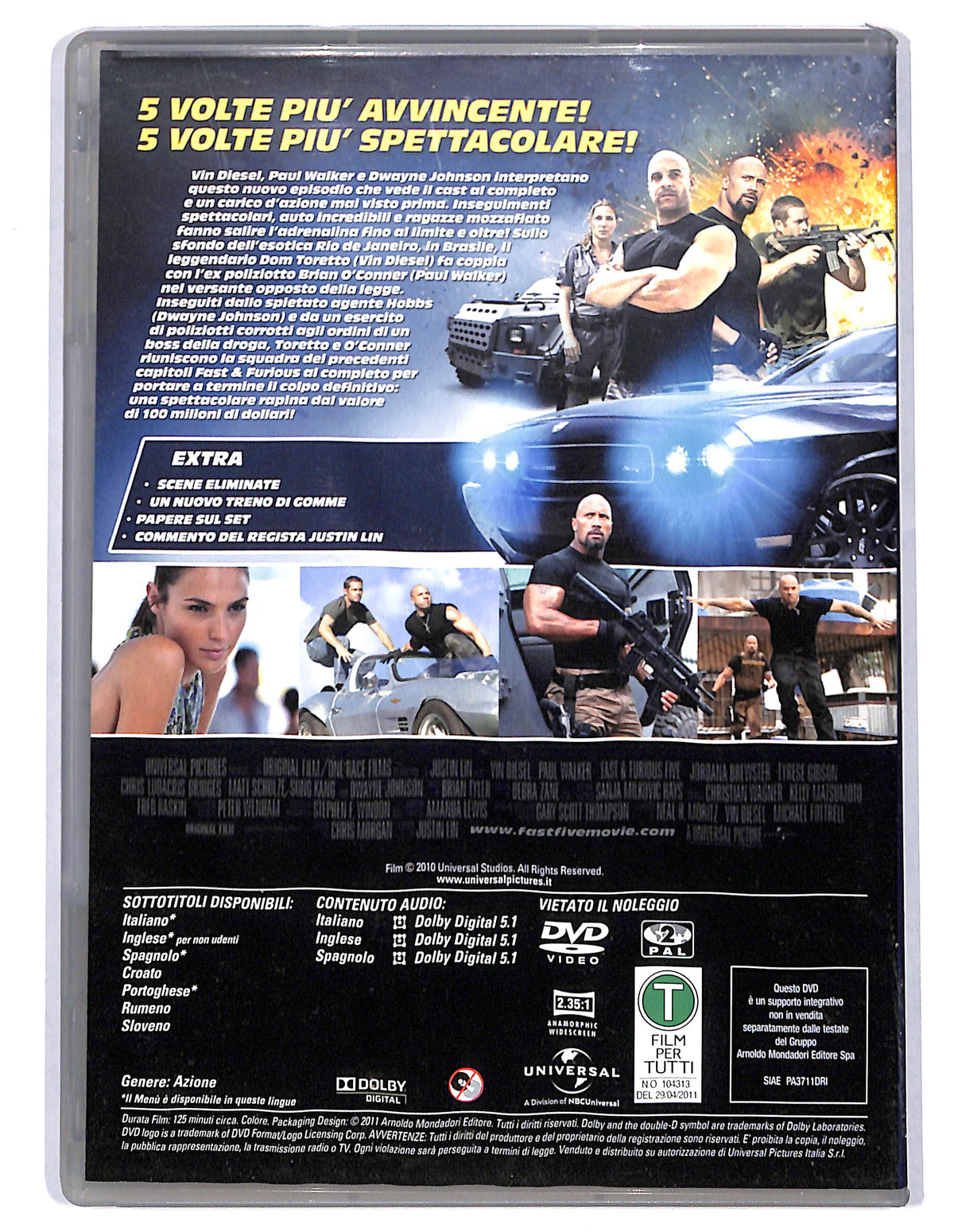 EBOND Fast & Furious 5 Con Vin Diesel DVD Editoriale EDITORIALE D738628