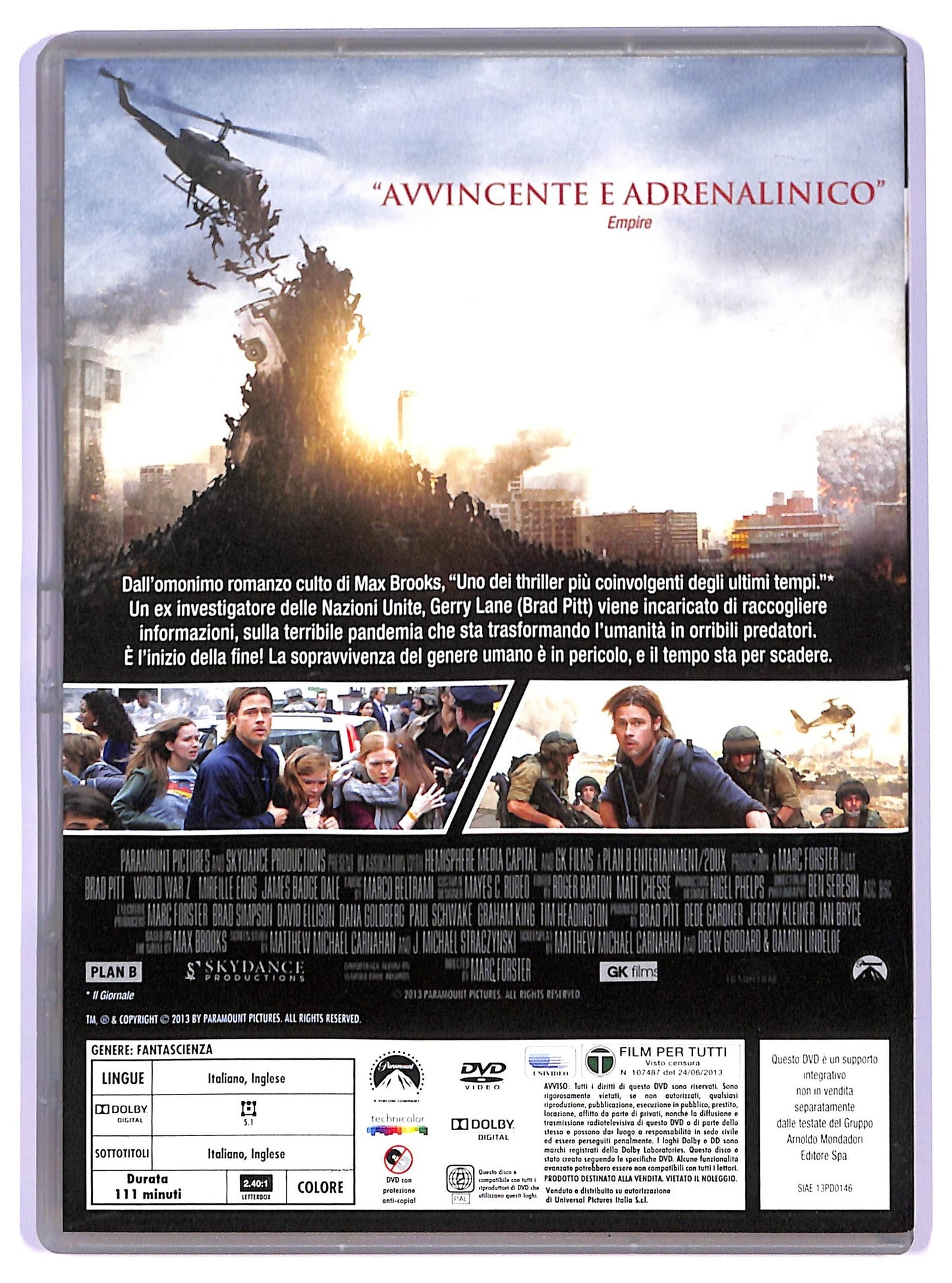 EBOND World War Z EDITORIALE DVD D738718