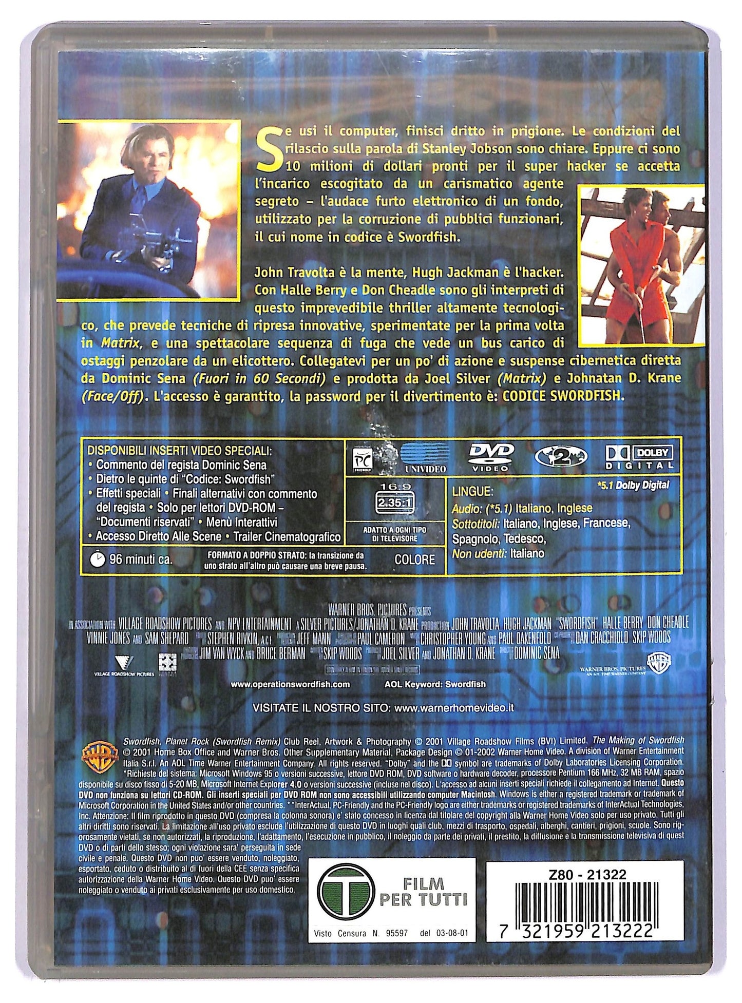 EBOND codice swordfish DVD D738856
