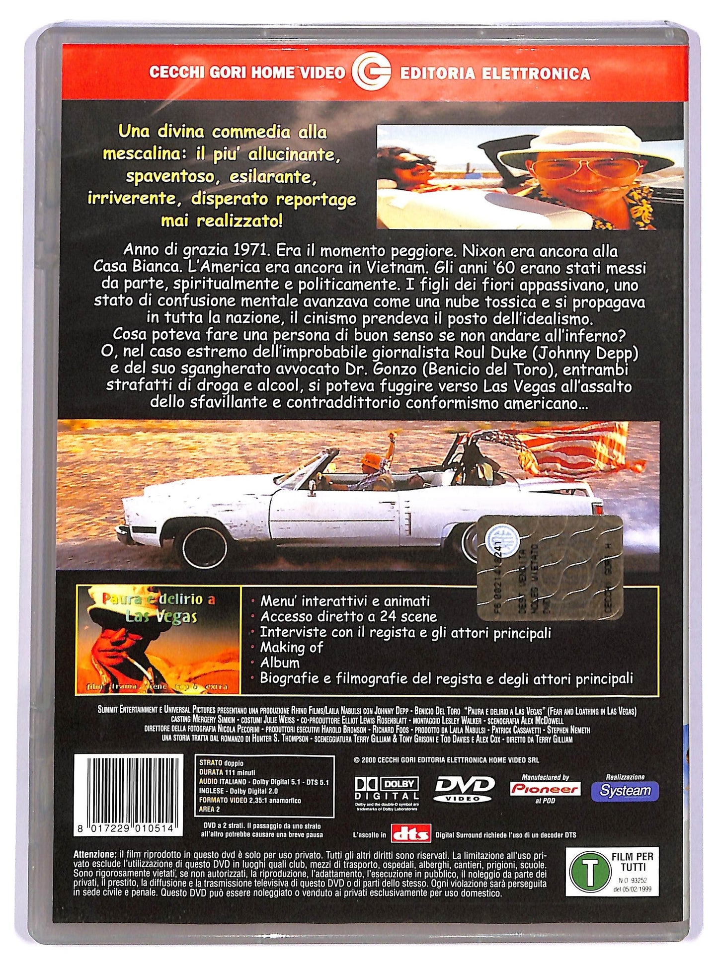 EBOND paura e delirio a las vegas DVD D738963
