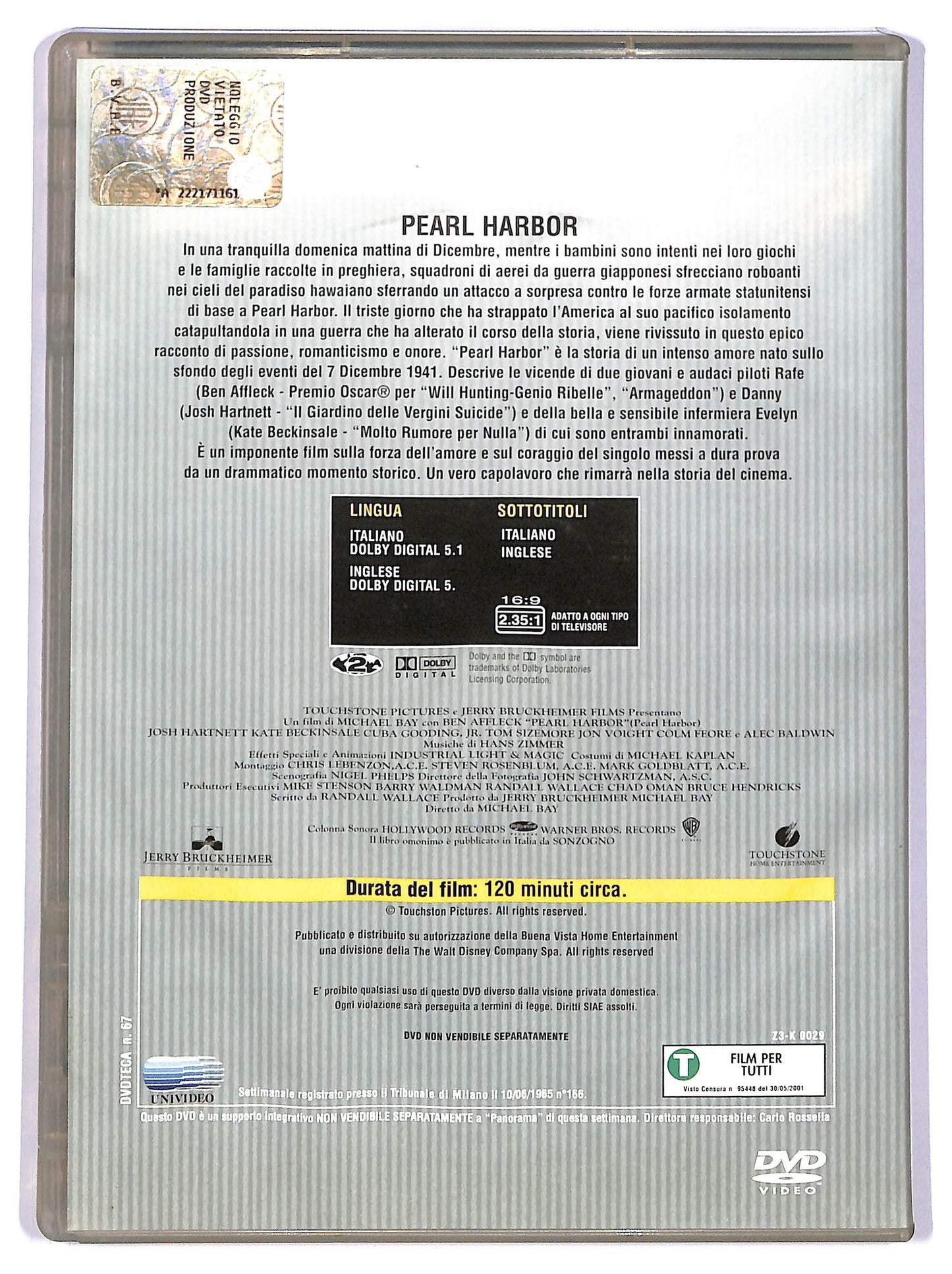EBOND Pearl Harbor EDITORIALE DVD D739007