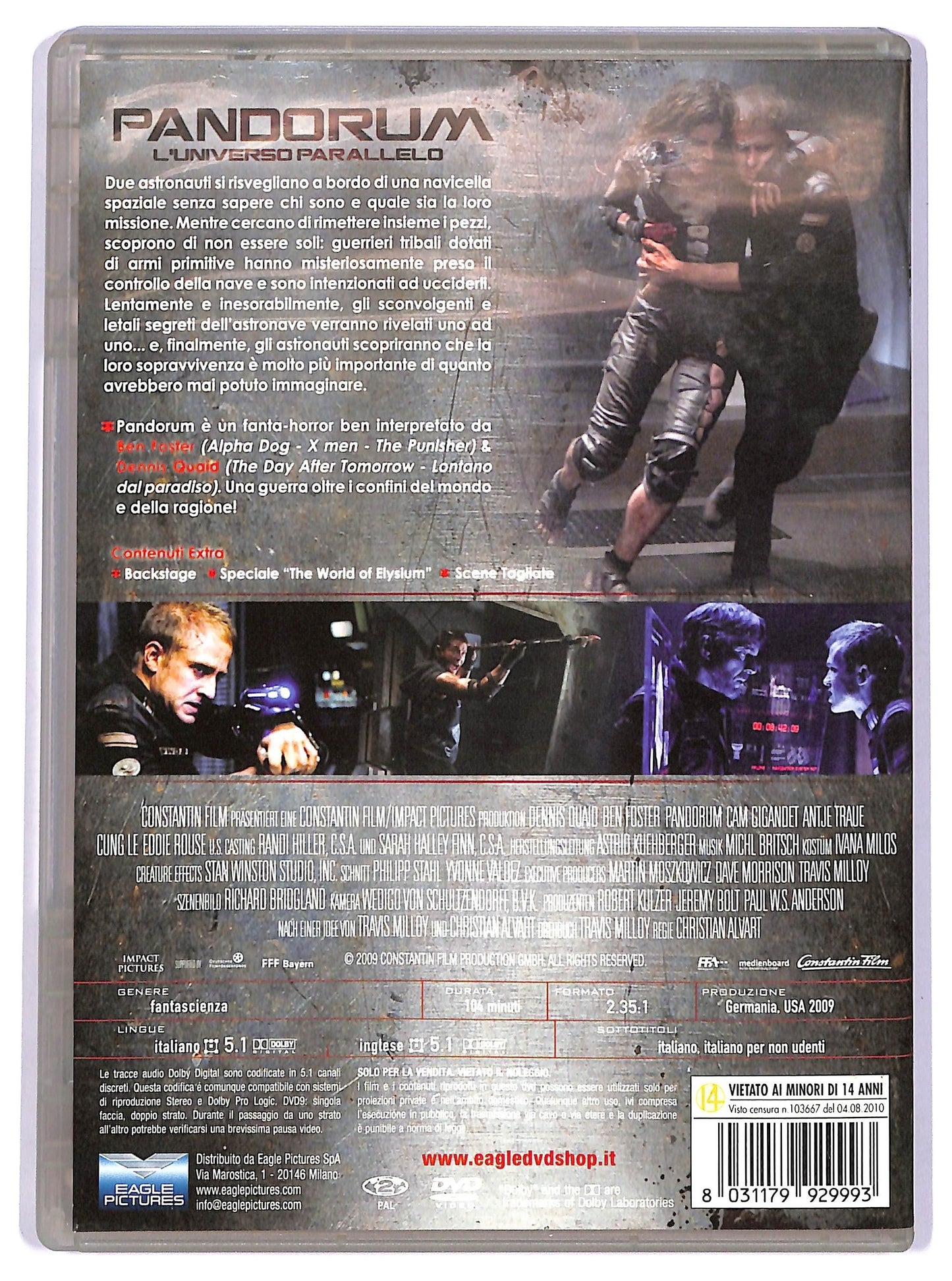 EBOND pandorum - l'universo parallelo  DIGIPACK DVD D739107