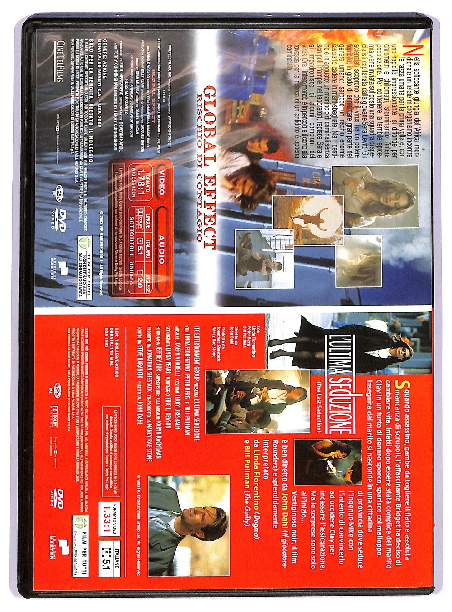 EBOND L'ultima seduzione + Global effect EDITORIALE DVD D739203