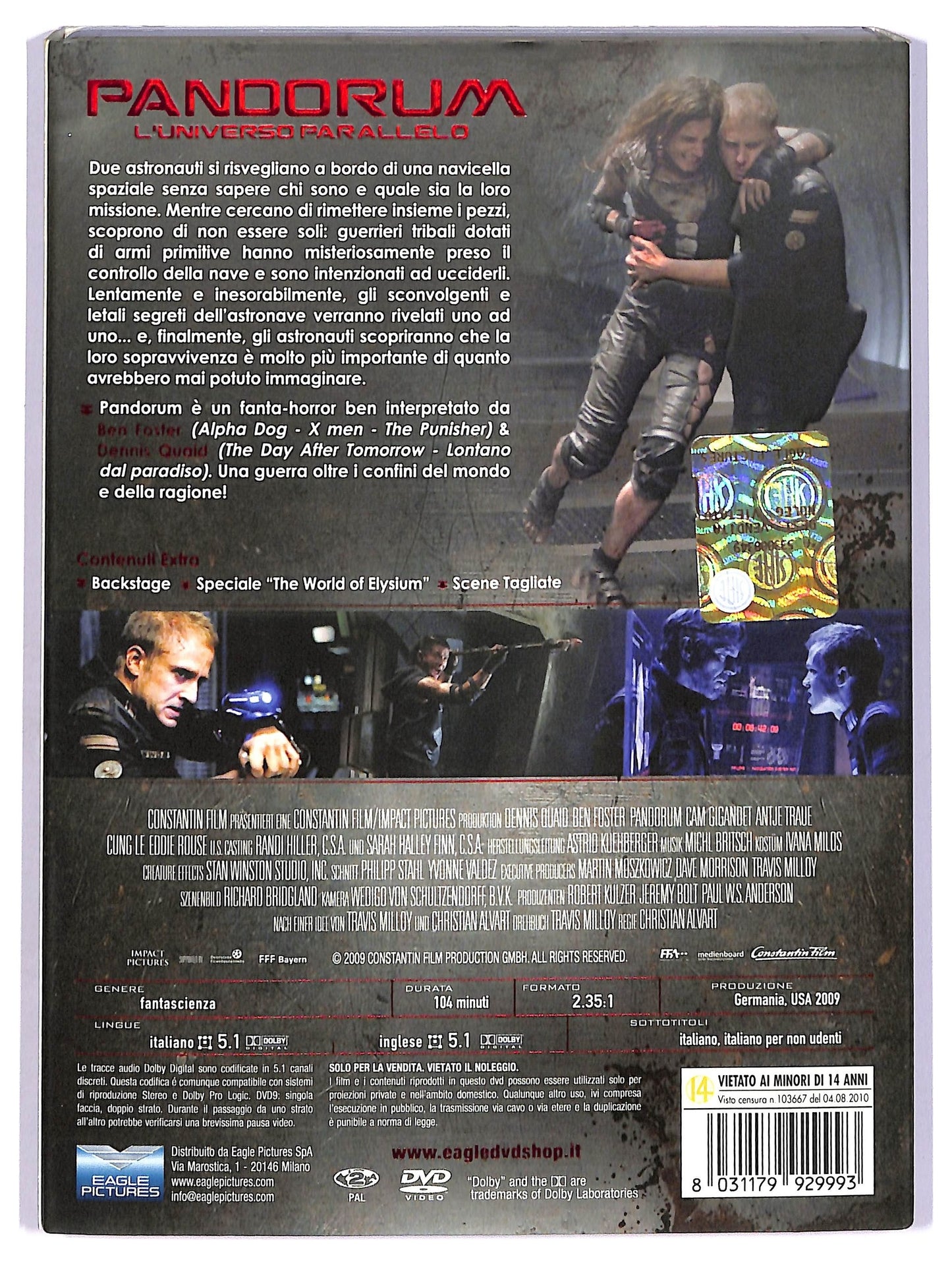 EBOND pandorum - l'universo parallelo  DIGIPACK DVD D739207