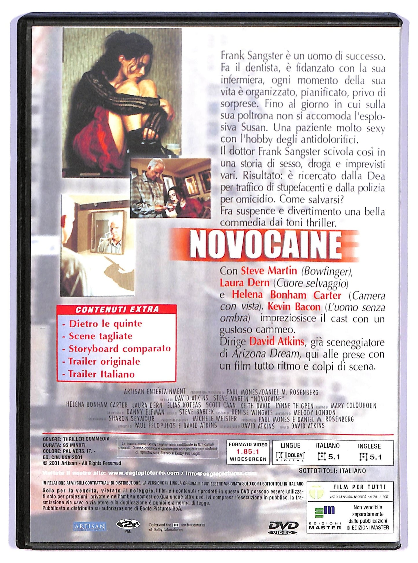 EBOND Novocaine EDITORIALE DVD D739819