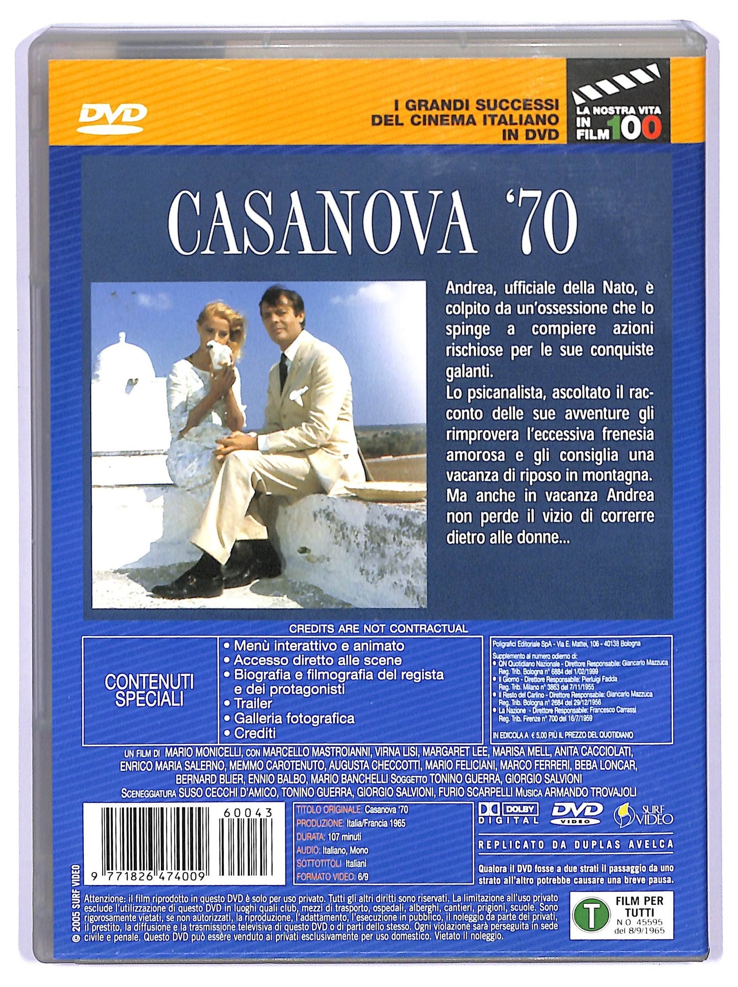 EBOND Casanova '70  EDITORIALE DVD D739854