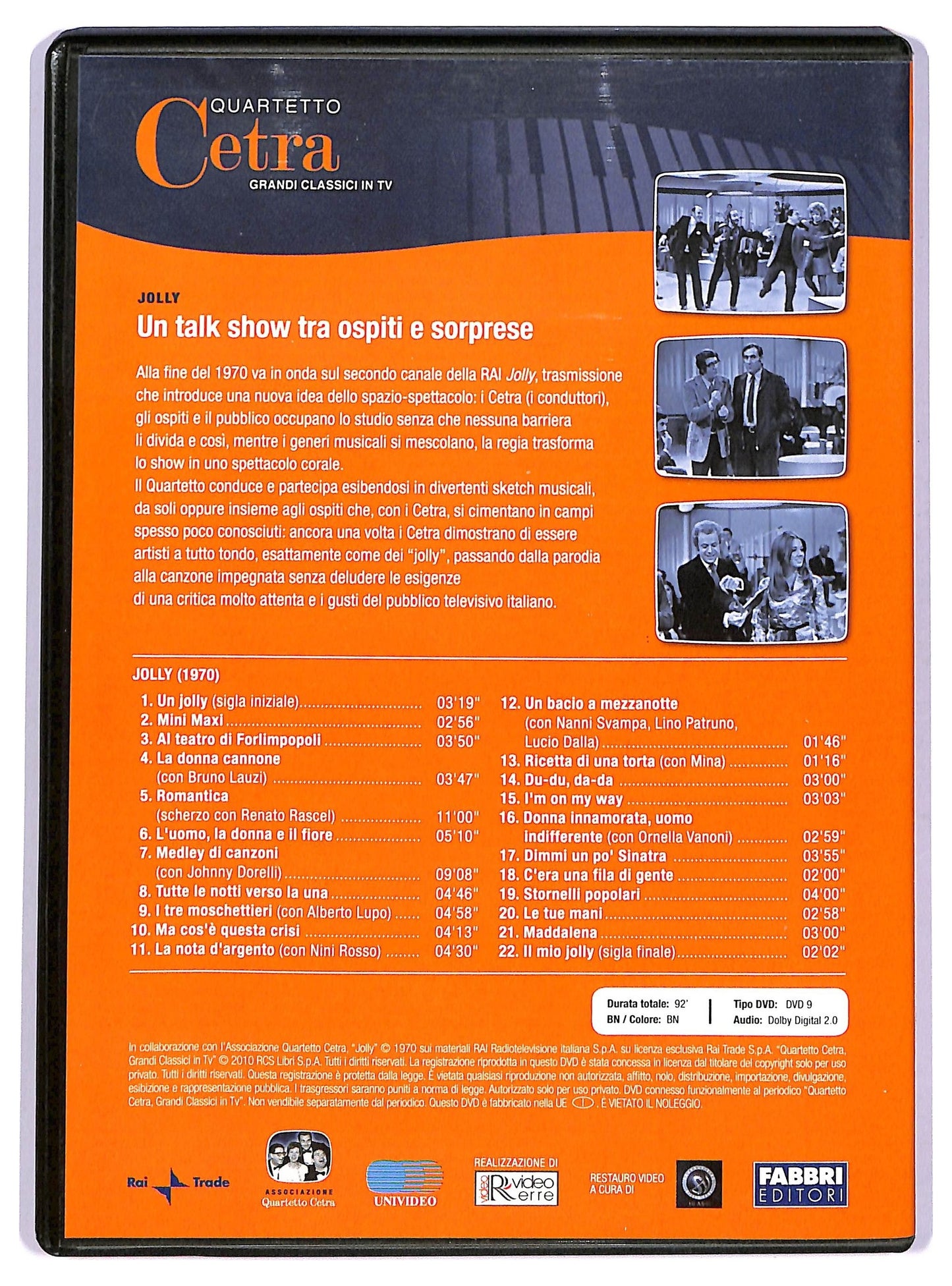 EBOND Quartetto cetra - Un talk show tra ospiti e canzoni EDITORIALE DVD D740124