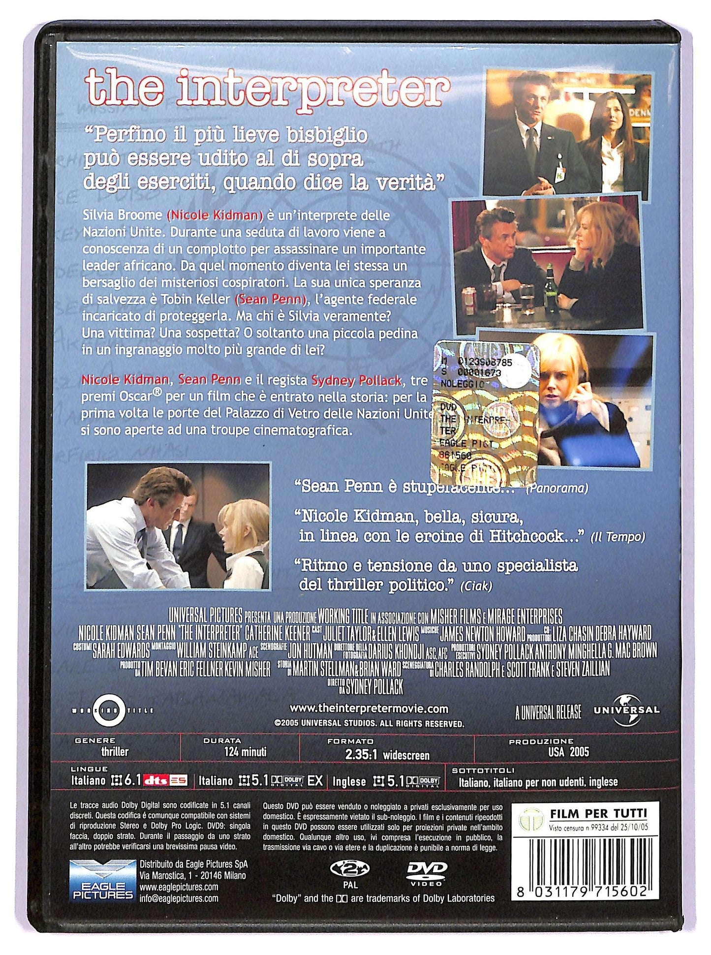 EBOND The Interpreter  NOLEGGIO DVD D740212