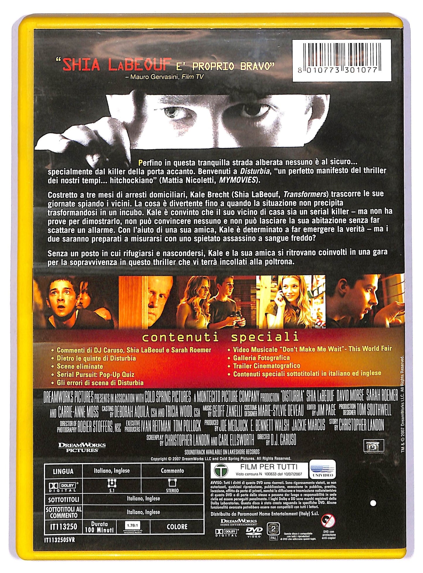 EBOND Disturbia NOLEGGIO DVD D740349
