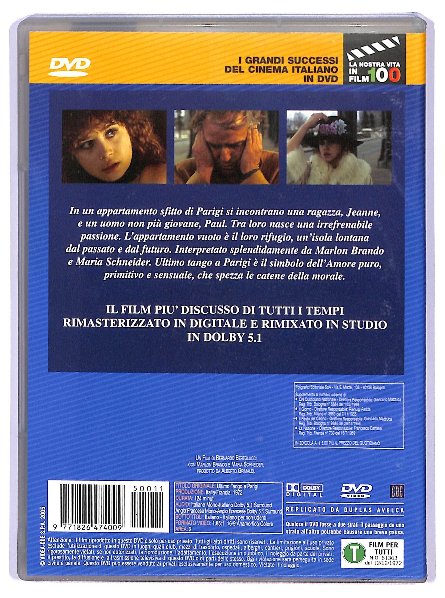 EBOND Ultimo Tango a Parigi DVD Editoriale D740713