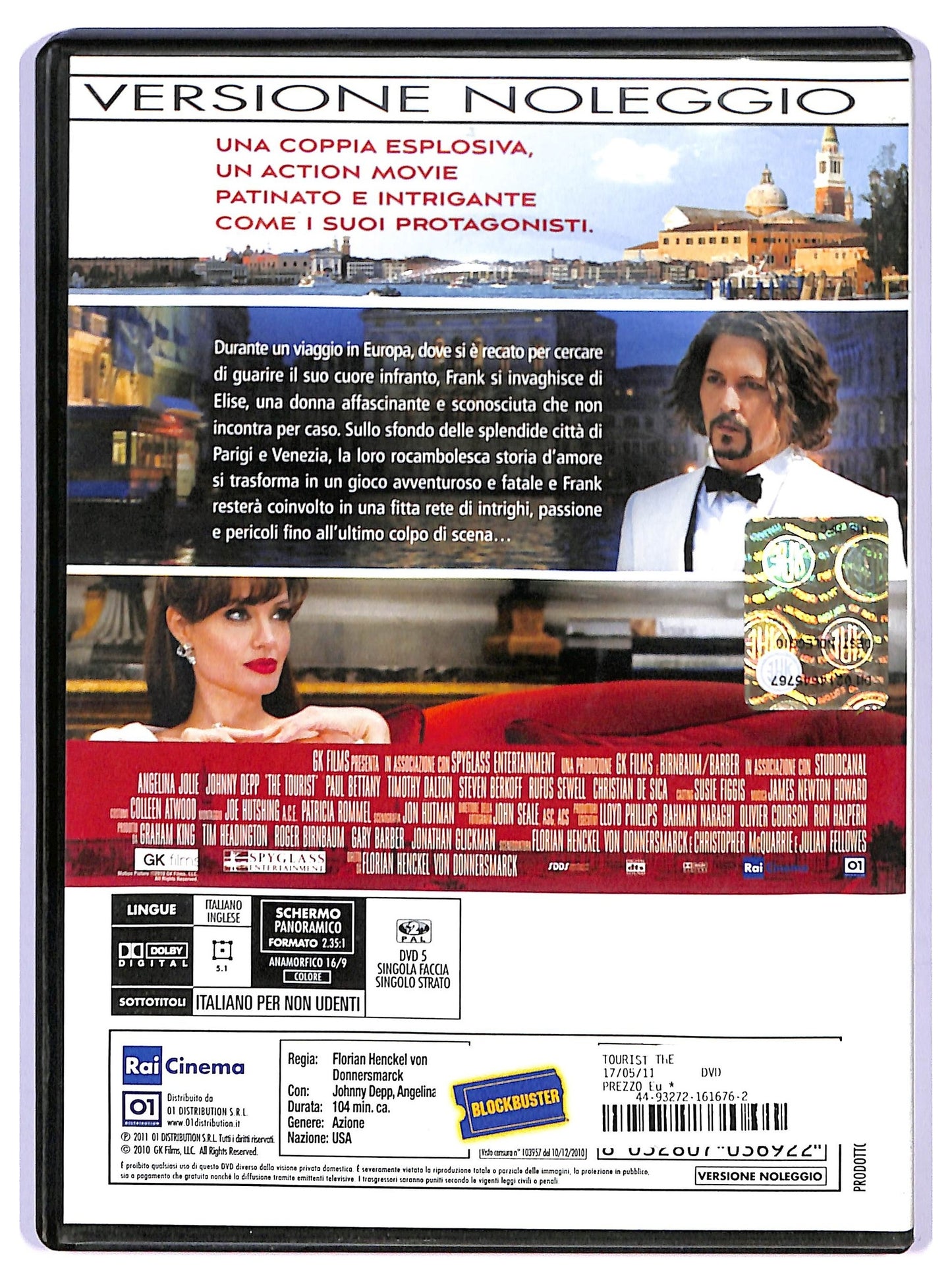 EBOND The Tourist DVD NOLEGGIO D740938