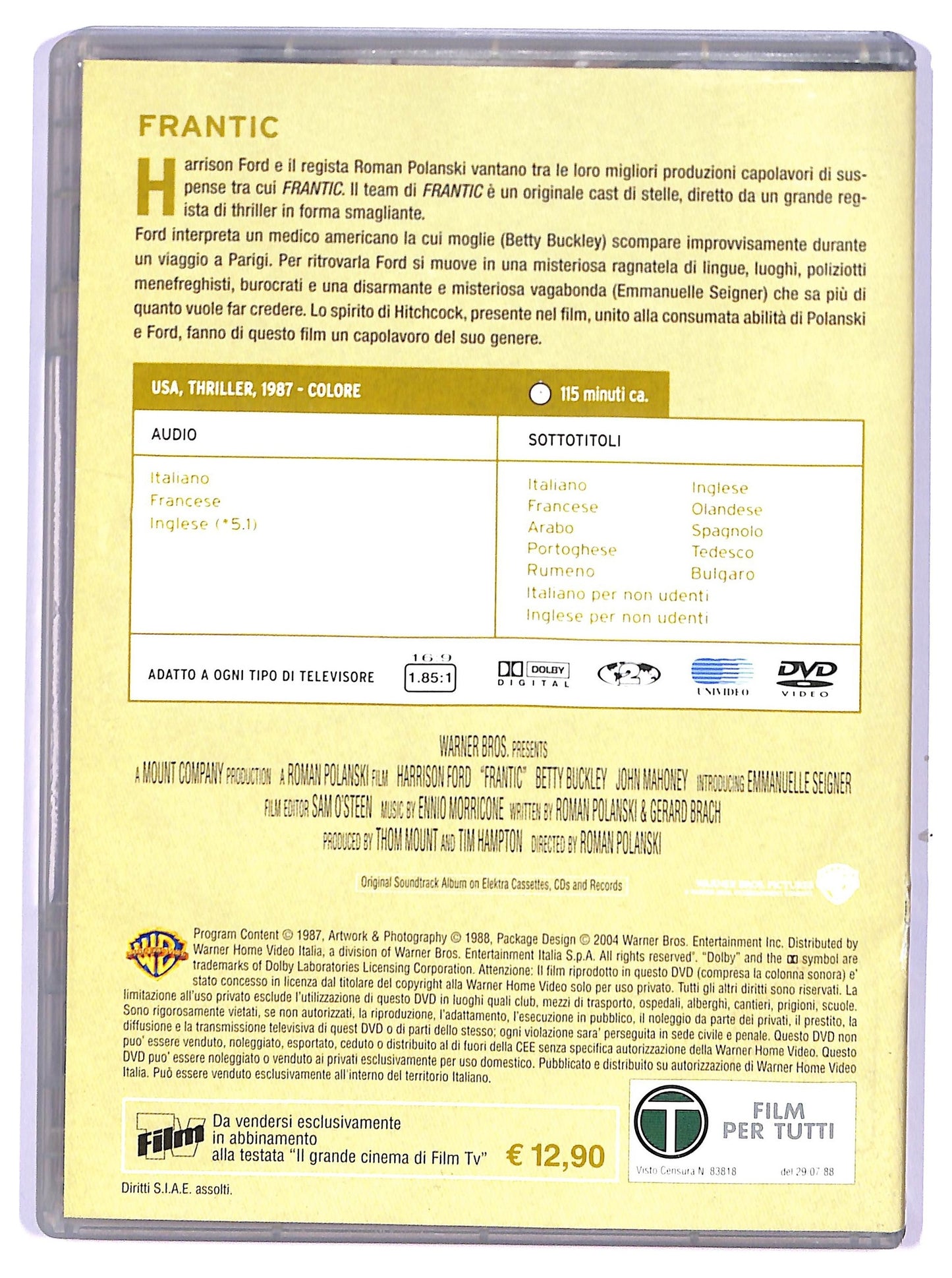 EBOND Frantic  EDITORIALE DVD D741019