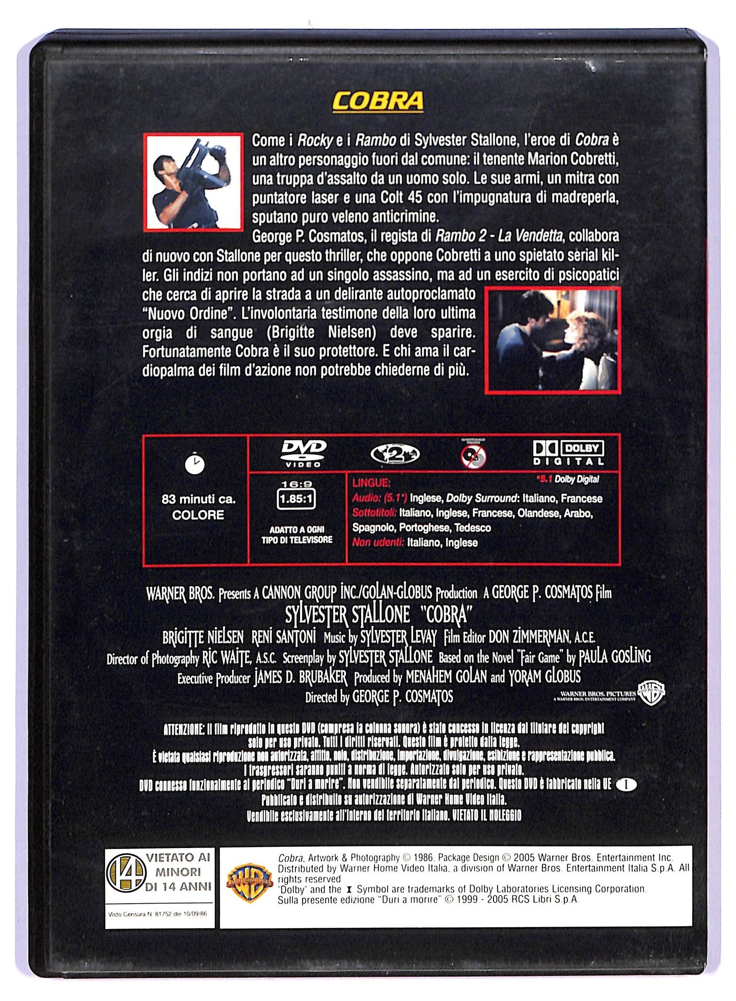 EBOND Stallone cobra - Duri a morire DVD EDITORIALE D741032