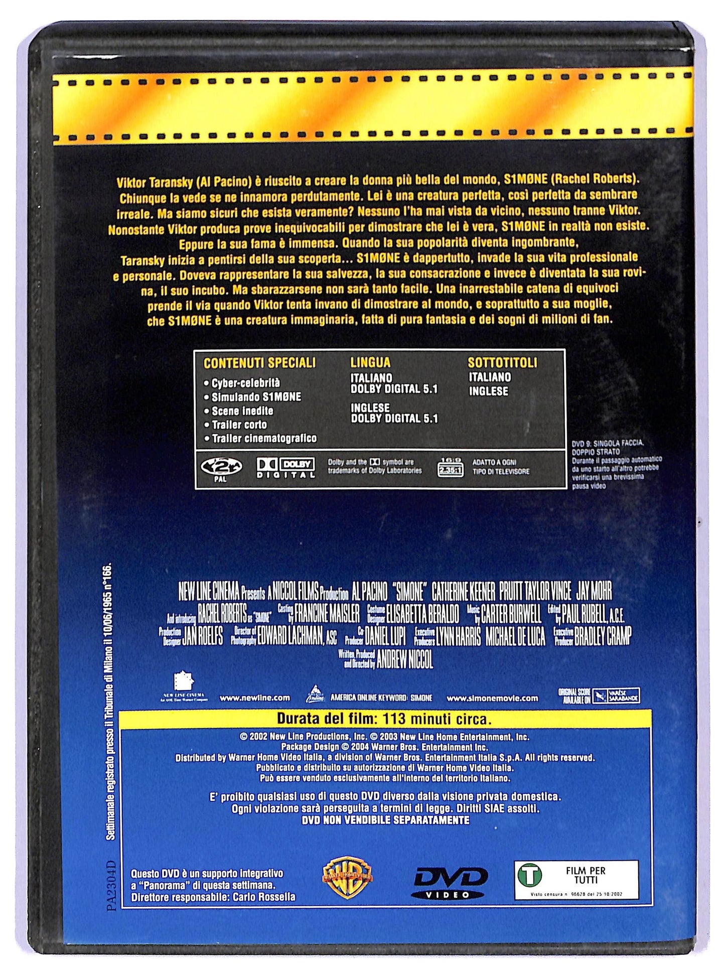 EBOND S1m0ne EDITORIALE DVD D741056