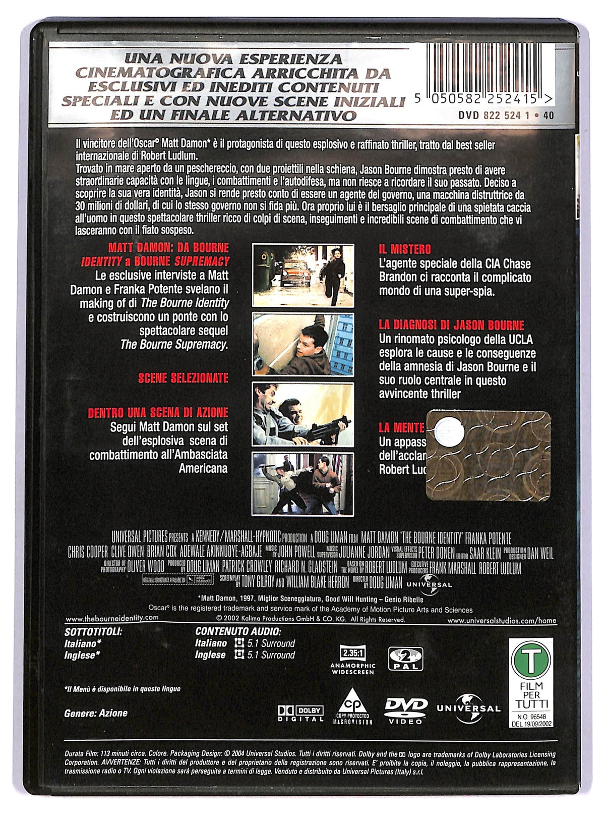 EBOND The Bourne Identity EDIZIONE SPECIALE DVD D741309