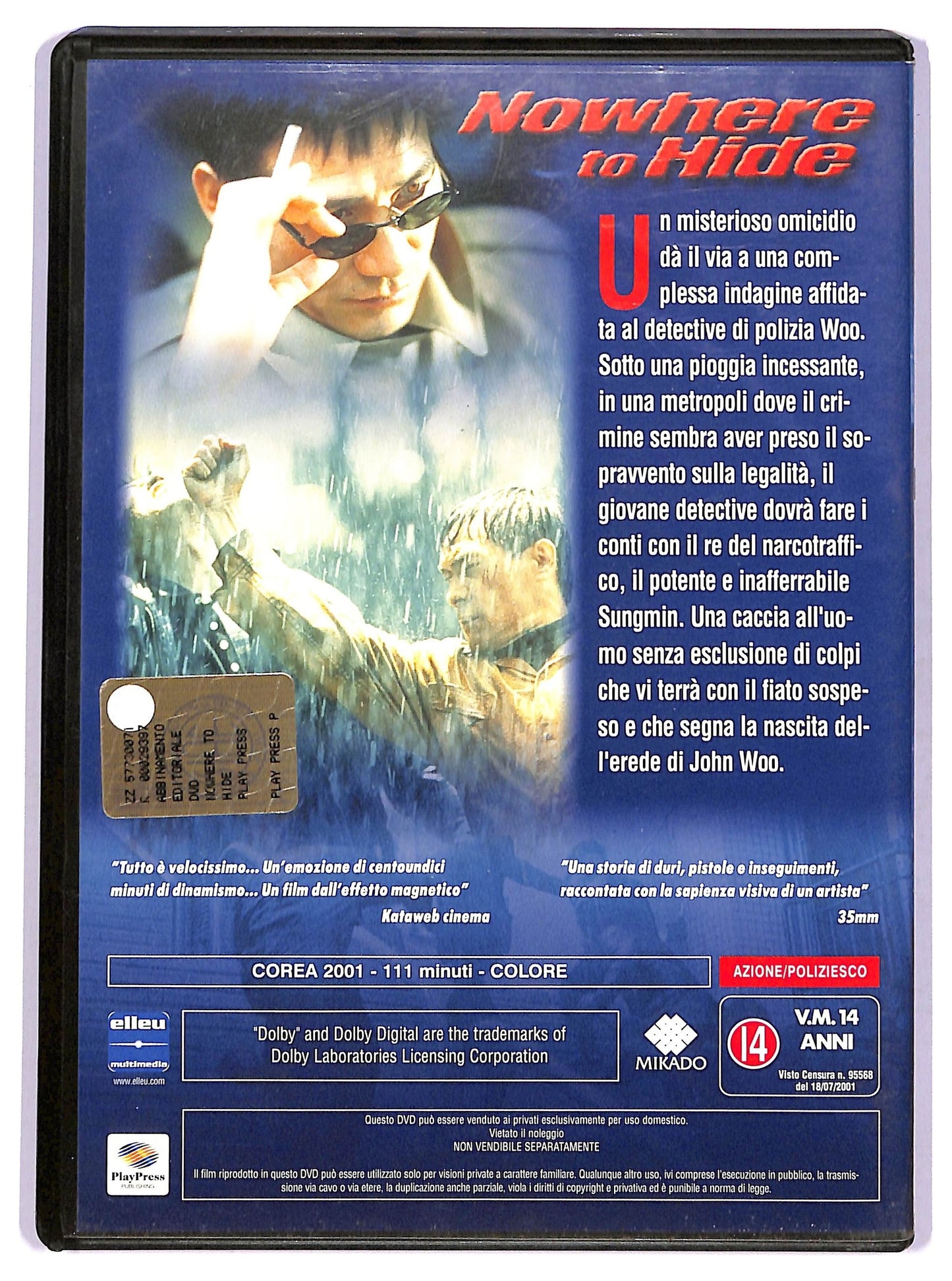 EBOND Nowhere to Hide EDITORIALE DVD D741318