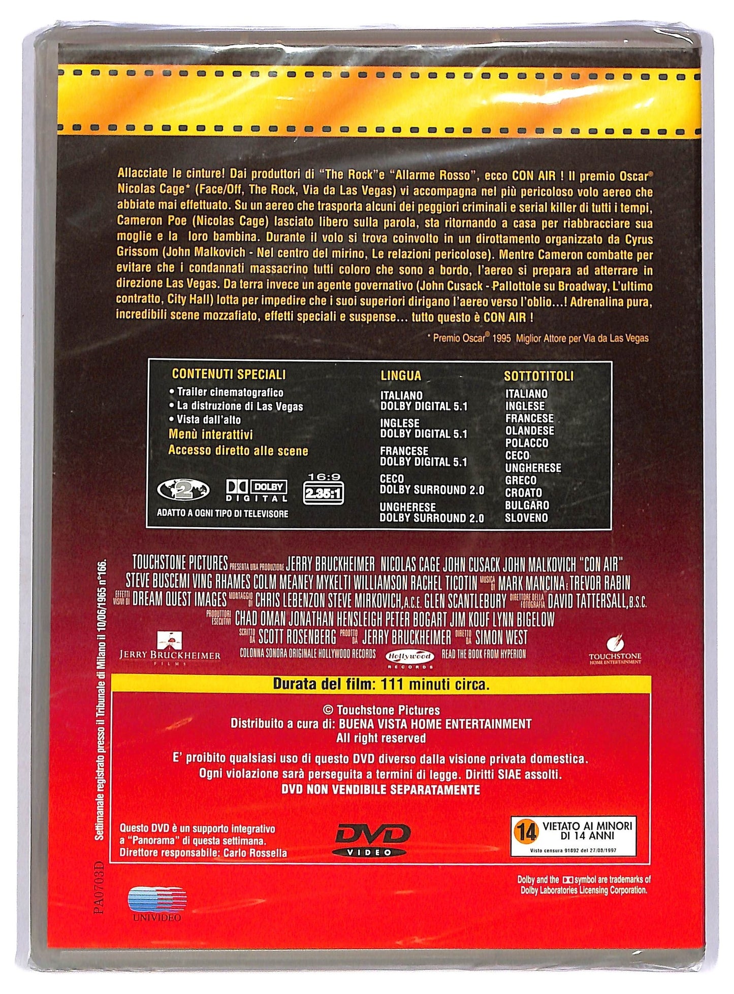EBOND Con Air  EDITORIALE DVD D741633