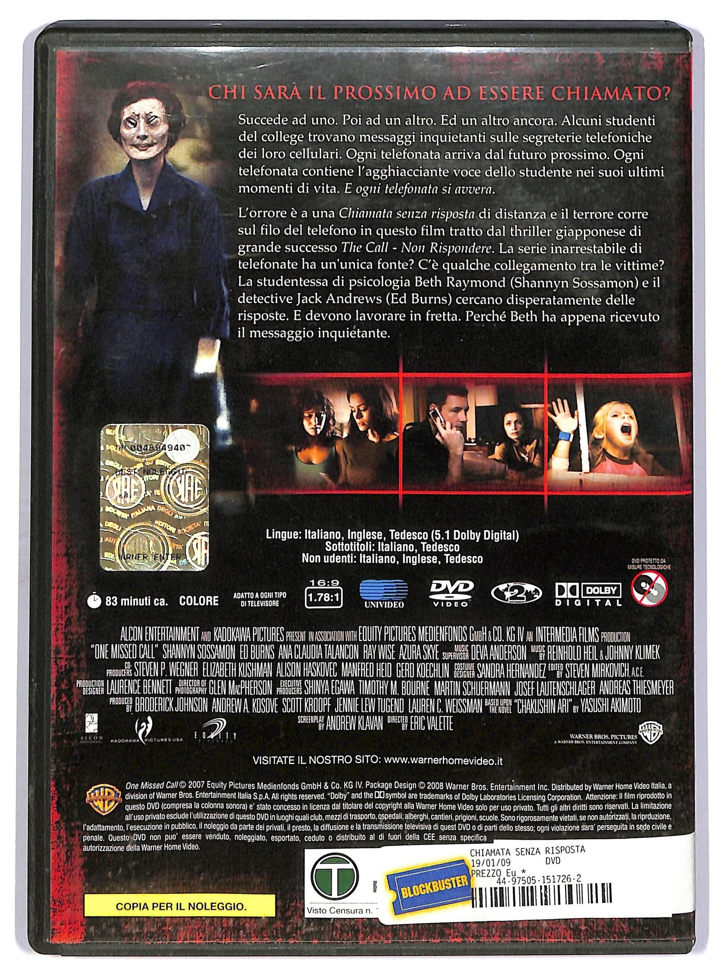 EBOND Chiamata senza risposta NOLEGGIO DVD D742054