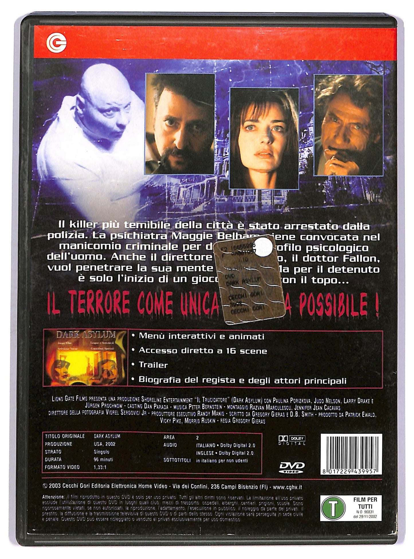EBOND Dark Asylum - Il trucidatore DVD NOLEGGIO D742102