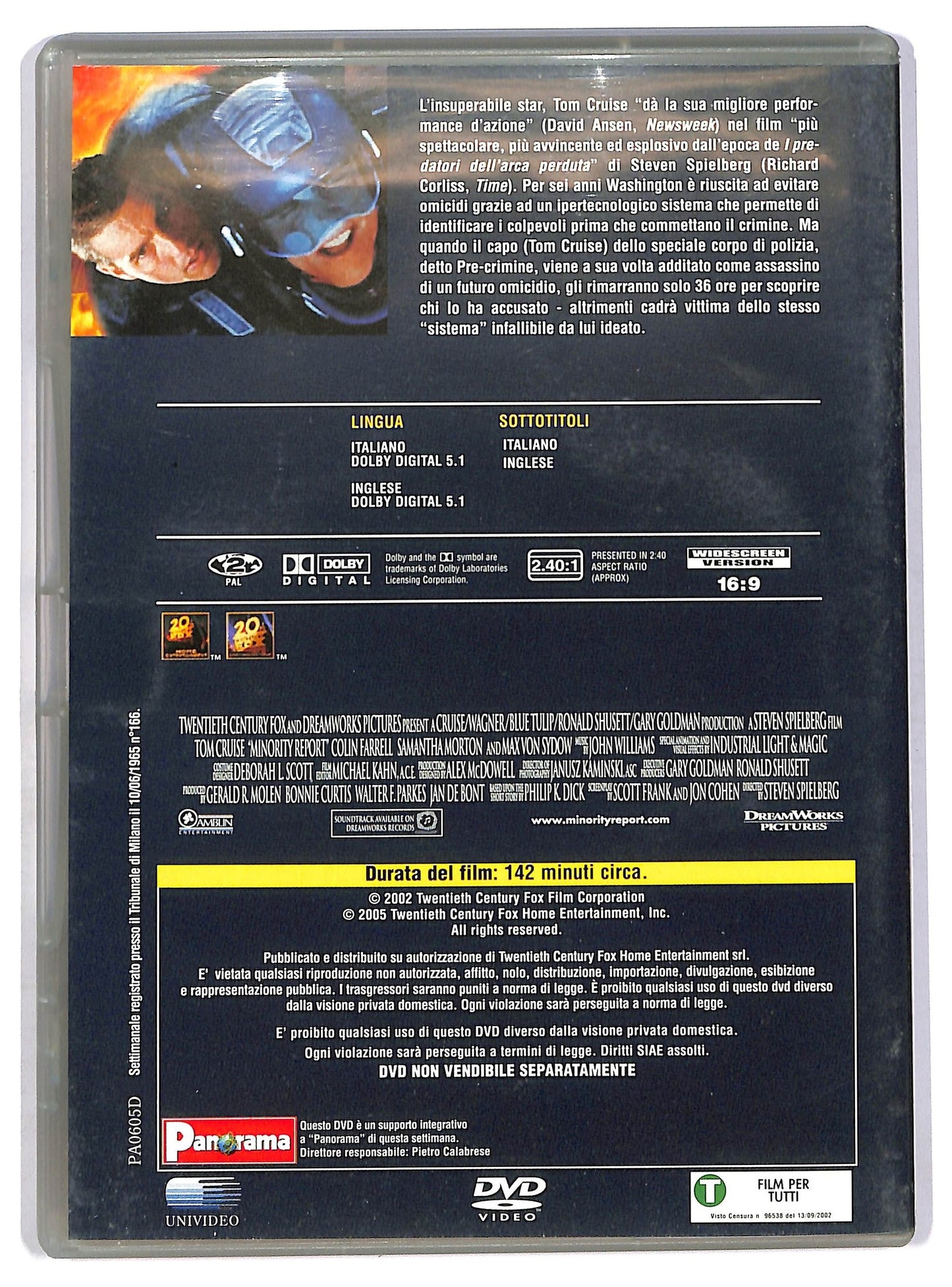 EBOND Minority Report  EDITORIALE DVD D742923