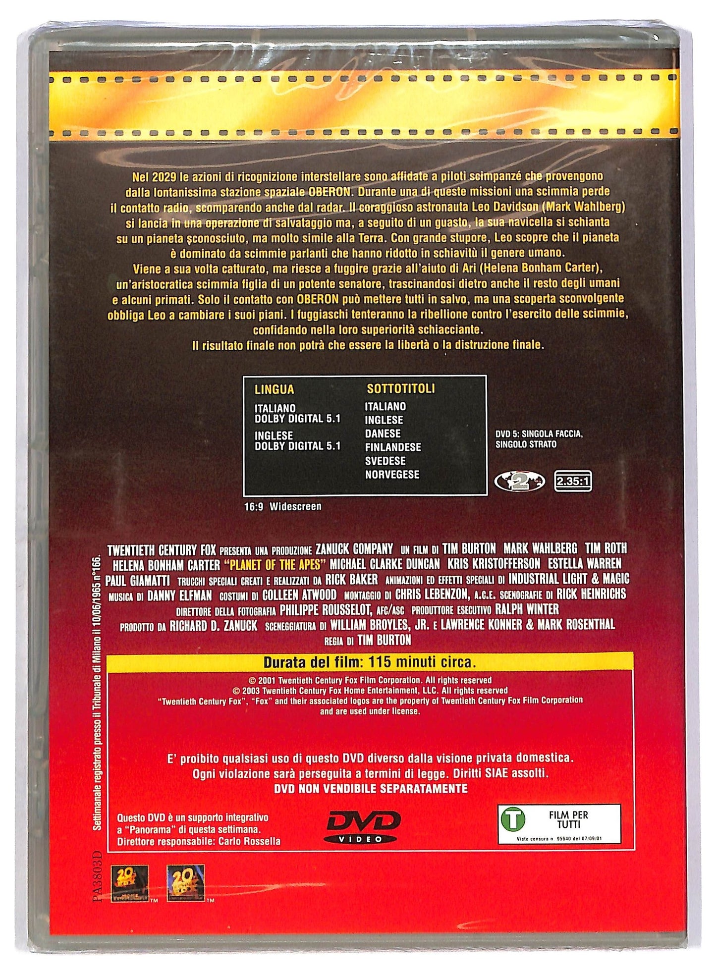 EBOND Planet of the Apes - Il pianeta delle scimmie EDITORIALE DVD D742939