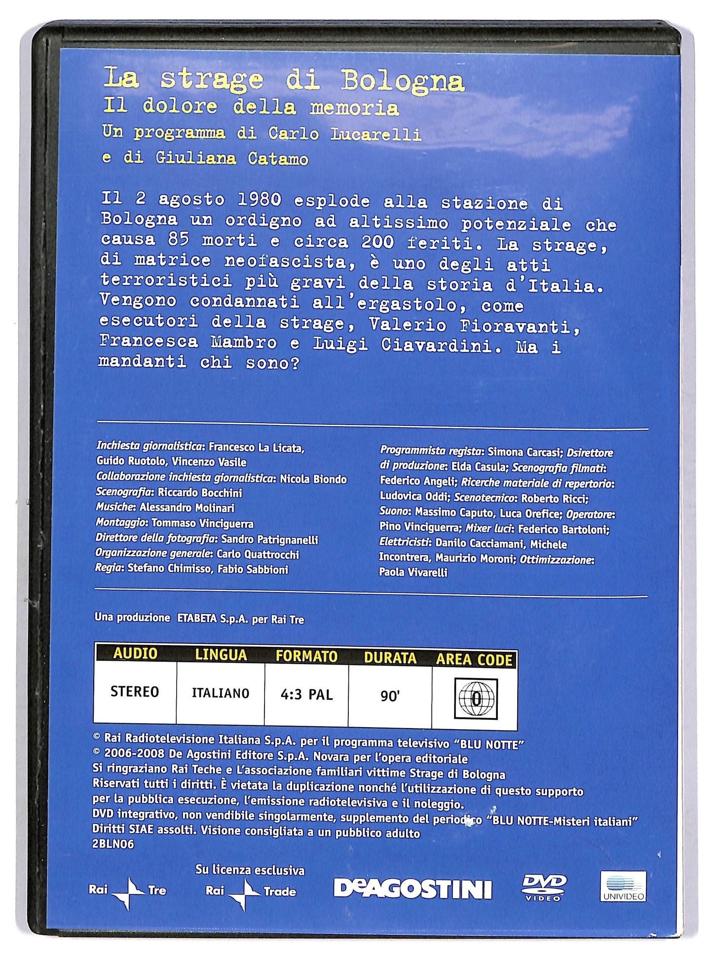 EBOND Blu Notte Misteri Italiani - La strage di Bologna EDITORIALE DVD D743127