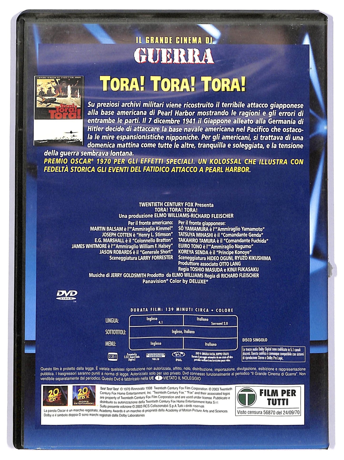 EBOND Il Grande Cinema Di Guerra  -  Tora! Tora! Tora! DVD Editoriale D743357