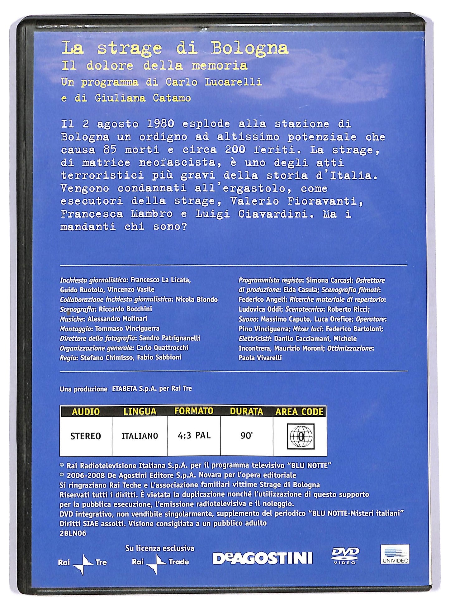 EBOND Blu Notte Vol.6 - La strage di Bologna EDITORIALE DVD D743412