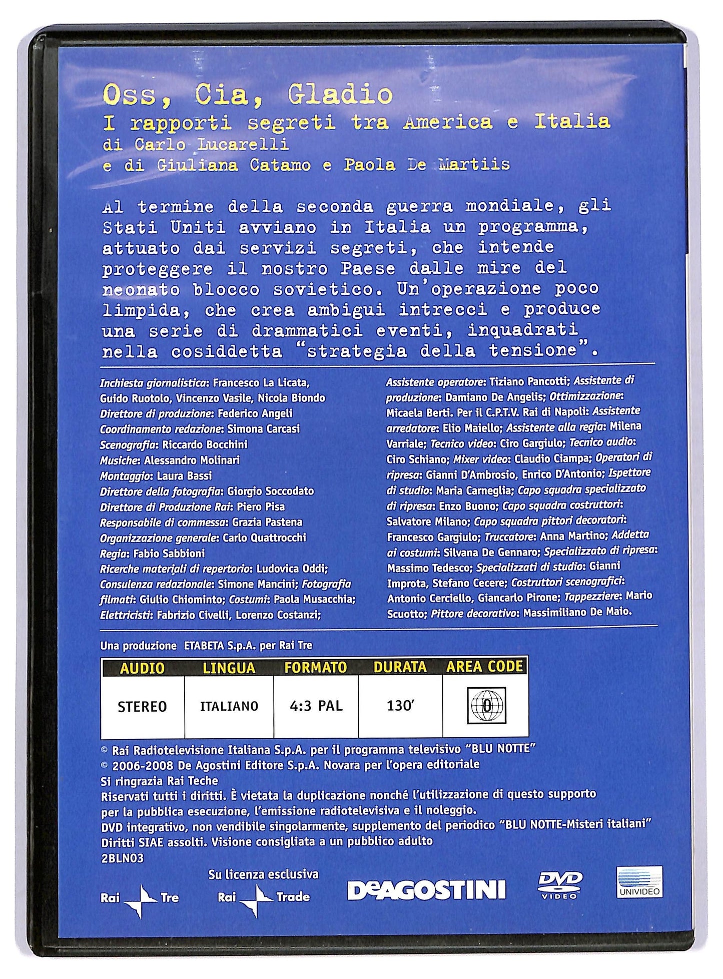 EBOND Blu Notte Vol.3 - Oss, Cia, Gladio EDITORIALE DVD D743419