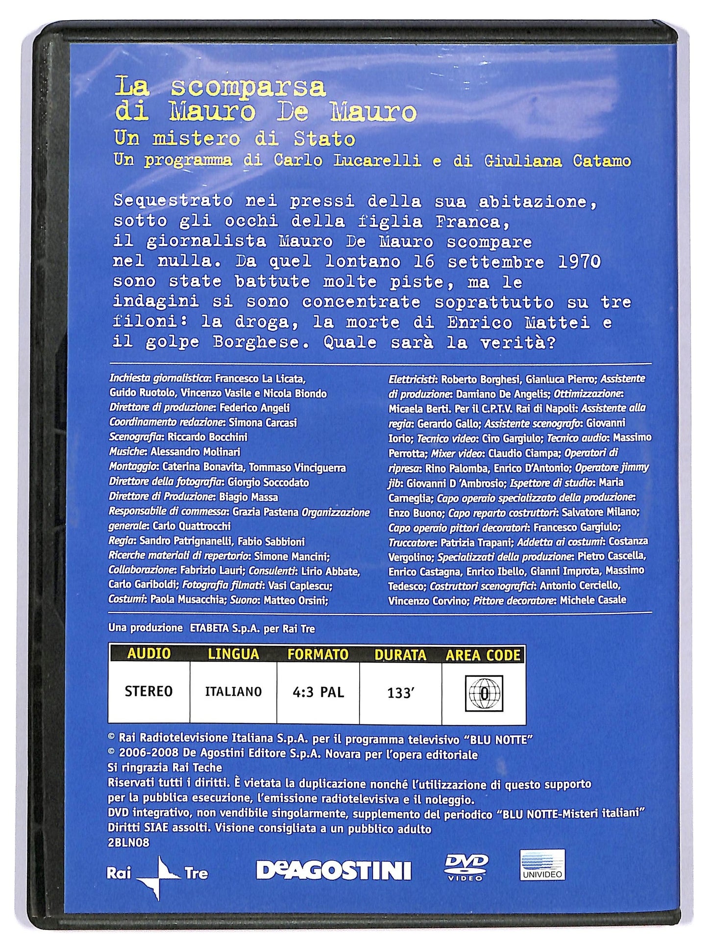 EBOND Blu Notte - La scomparsa di Mauro De Mauro EDITORIALE DVD D743421