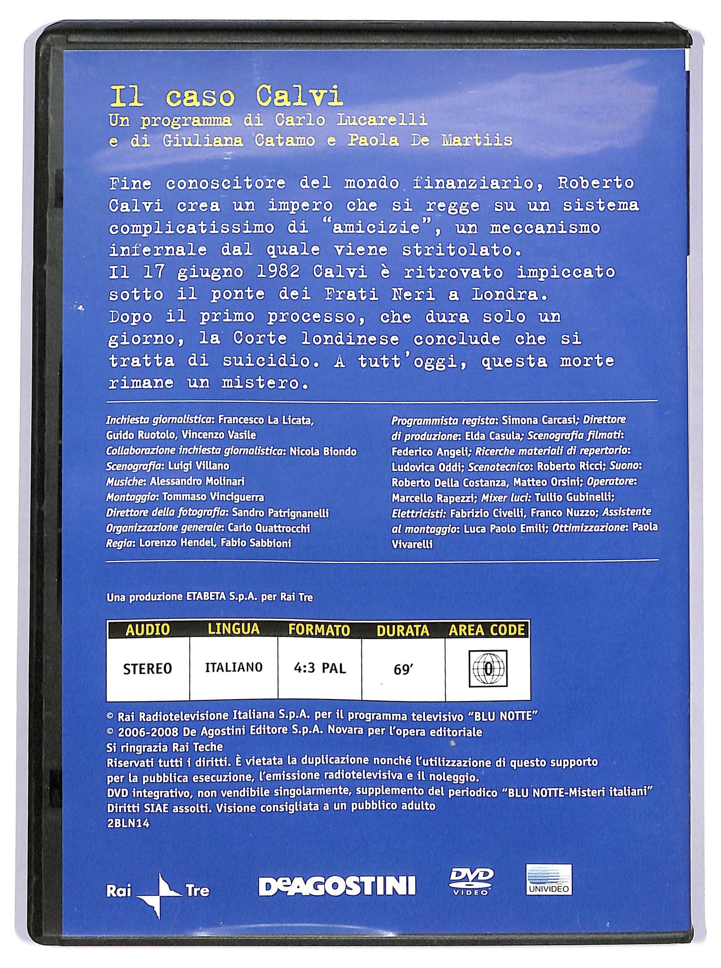 EBOND Il caso Calvi  vol.14  EDITORIALE  DVD D743422