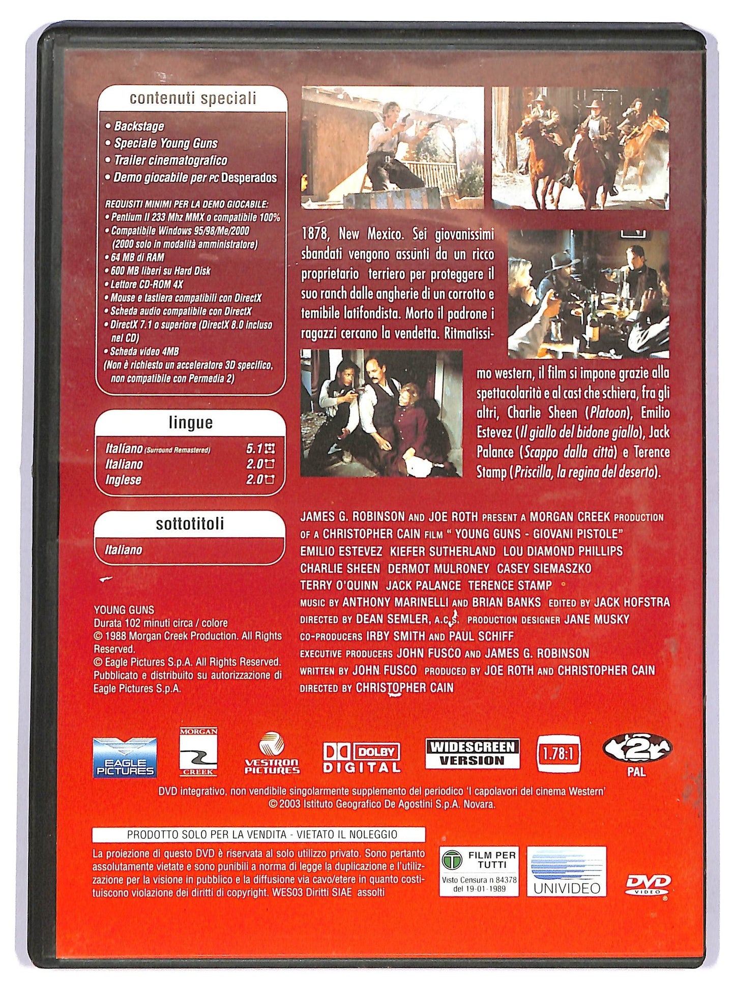 EBOND Young Guns - Giovani pistole EDITORIALE DVD D743433