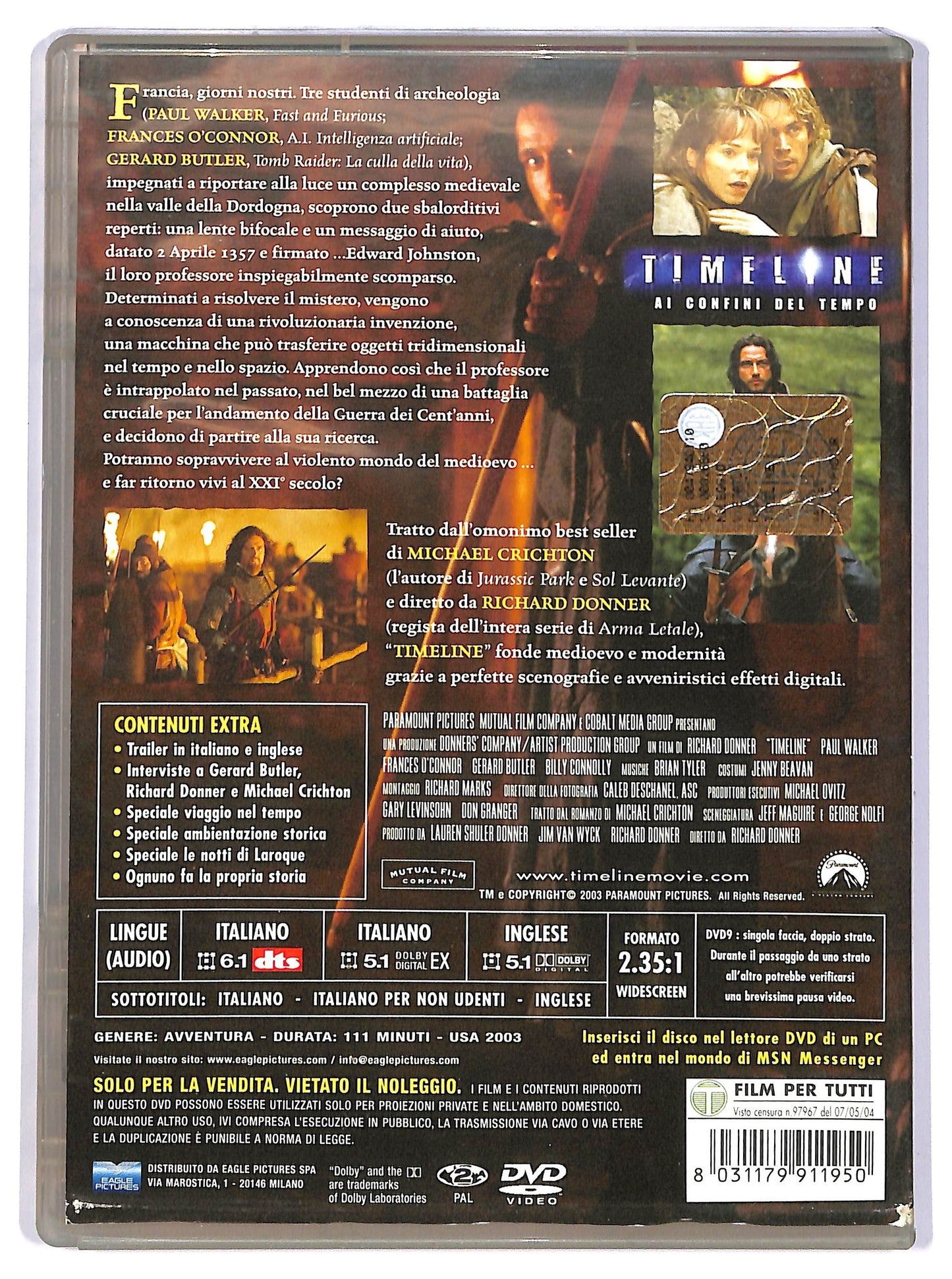 EBOND timeline - ai confini del tempo DVD D743501