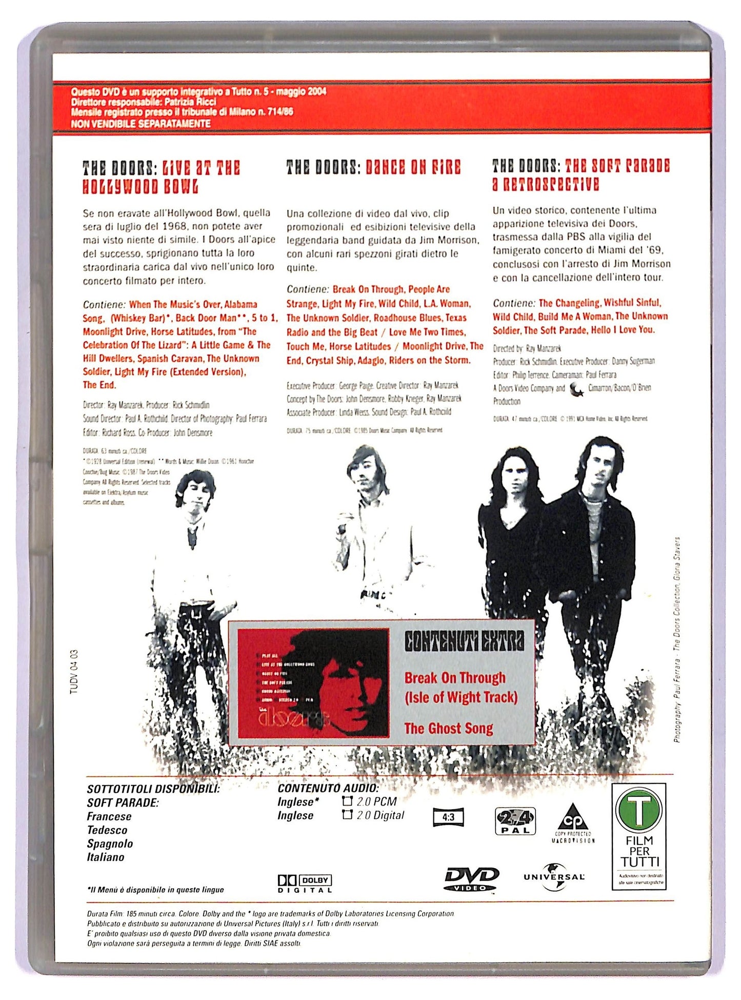 EBOND The Doors SPECIAL EDITION EDITORIALE DVD D743722