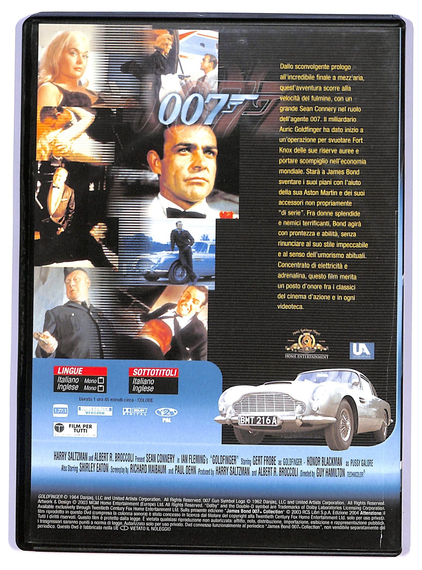 EBOND James Bond 007 Missione Goldfinger EDITORIALE  DVD D743858
